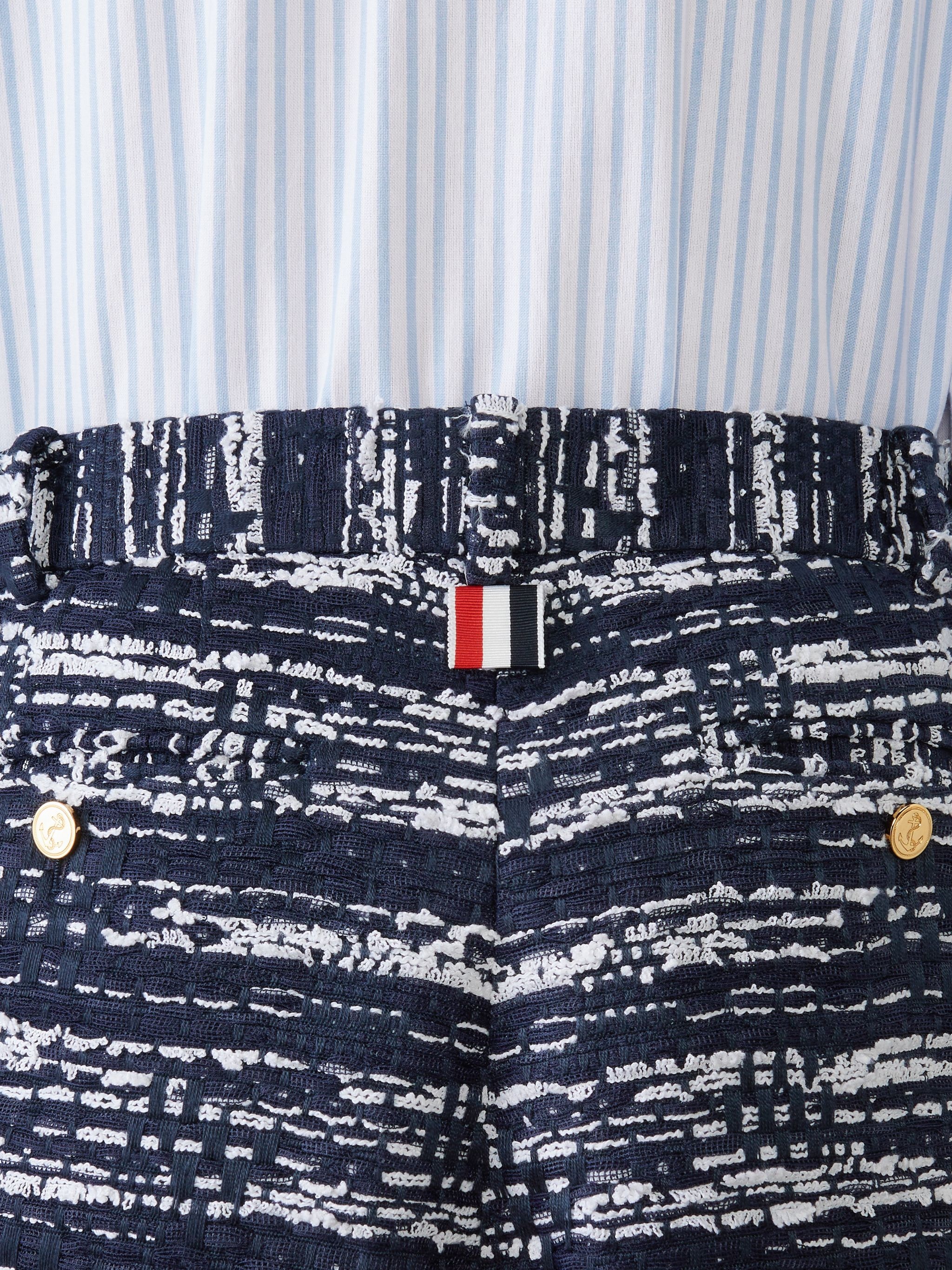 Mélange Tulle Yarn Tweed Beltloop Shorts - 4