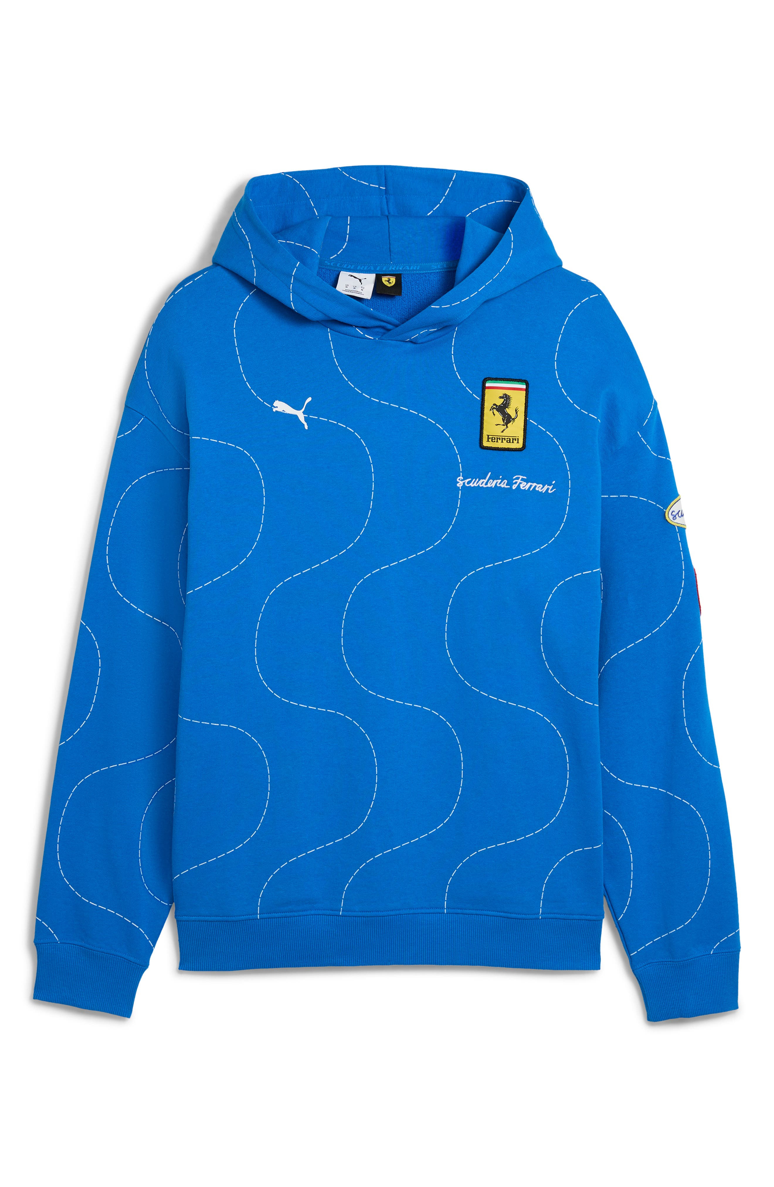 PUMA x Scuderia Ferrari Monza Cotton Hoodie in Puma Navy at Nordstrom - 4