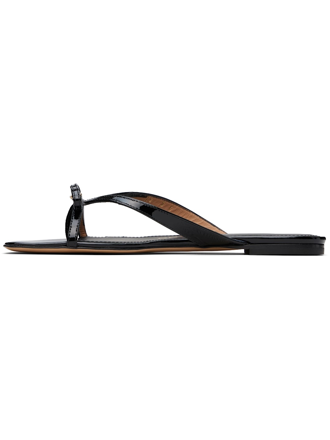 Black Thin Bow Sandals - 3