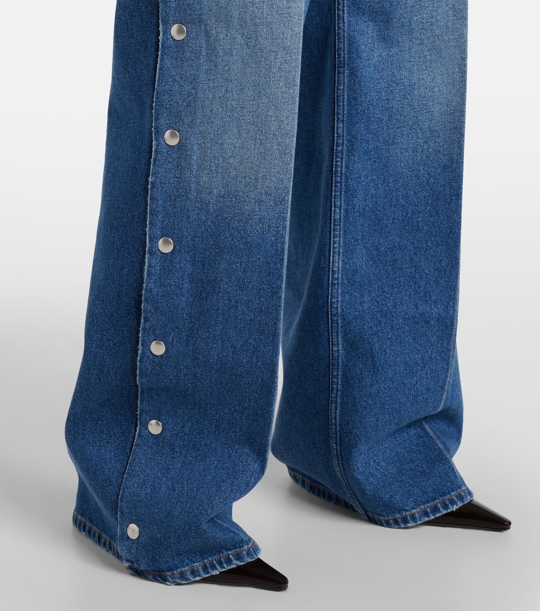 Mid-rise wide-leg jeans - 5