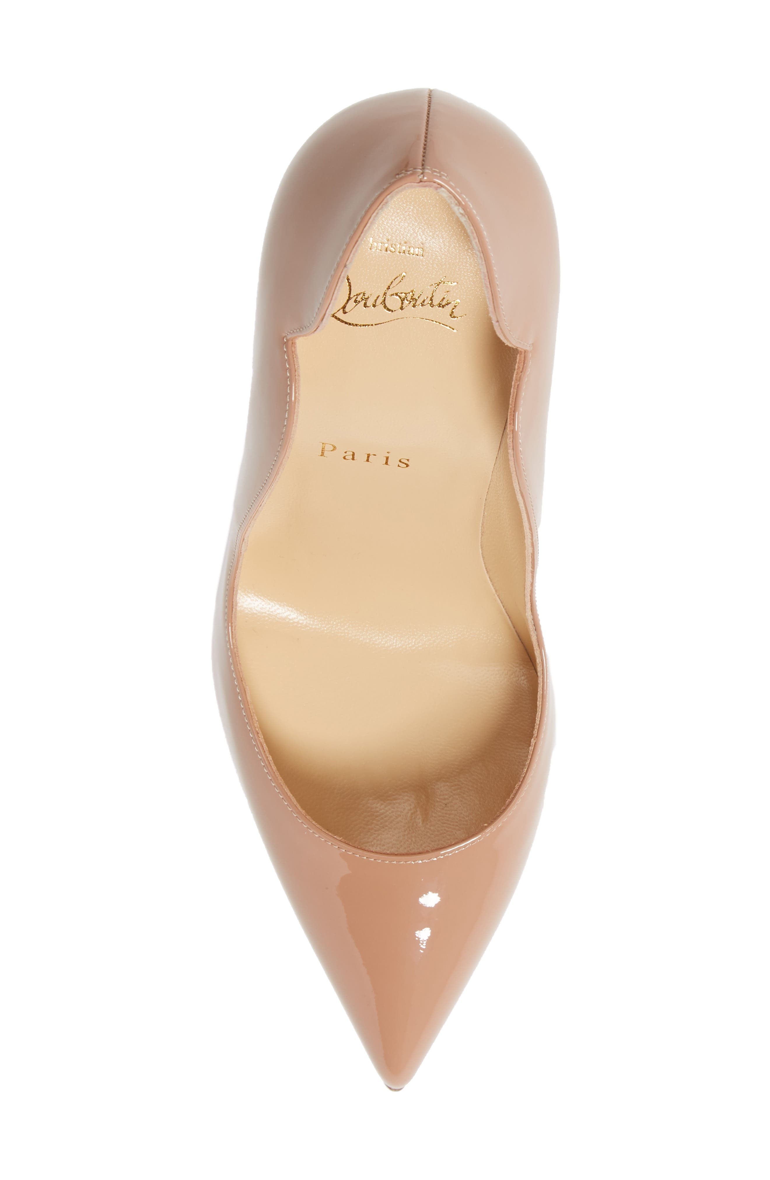 Christian Louboutin Hot Chick Scallop Pointed Toe Pump in Pk1A Nude at Nordstrom - 5