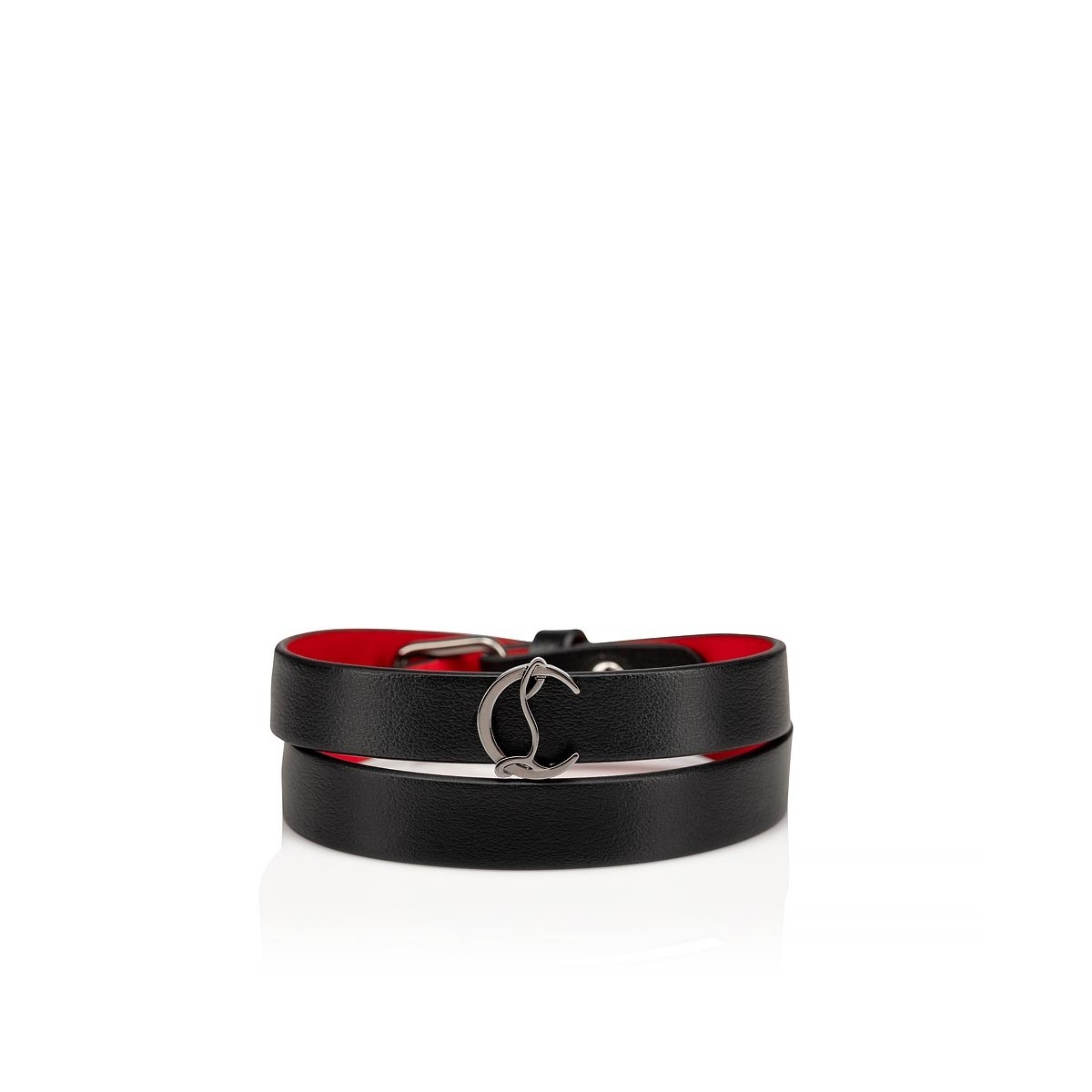 Loubilink Logo Bracelet BLACK/GUN METAL - 1