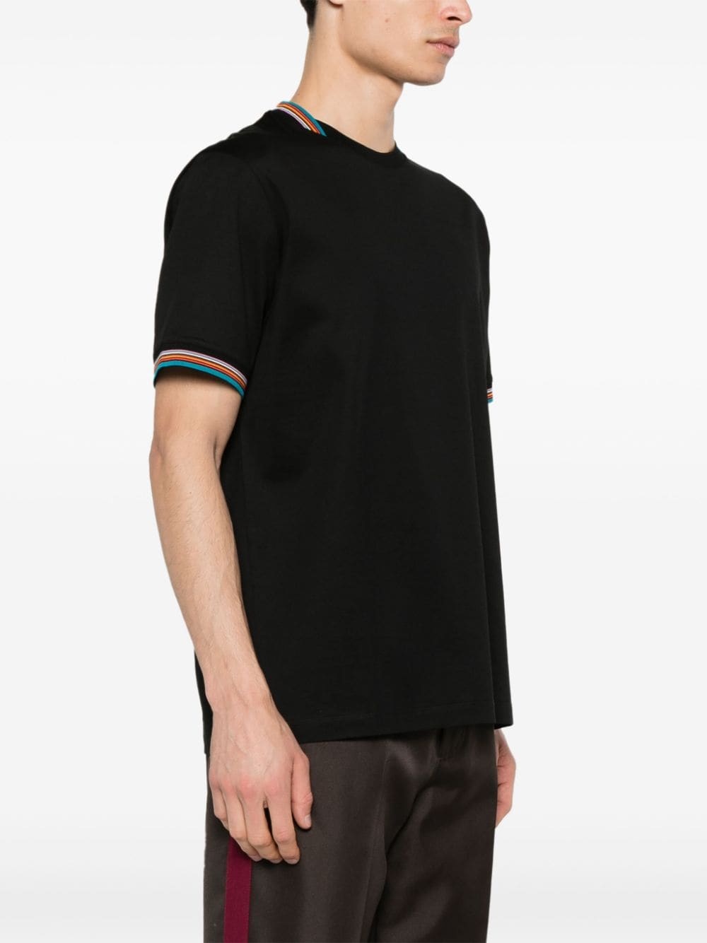 Artist-stripe detailed T-shirt - 3