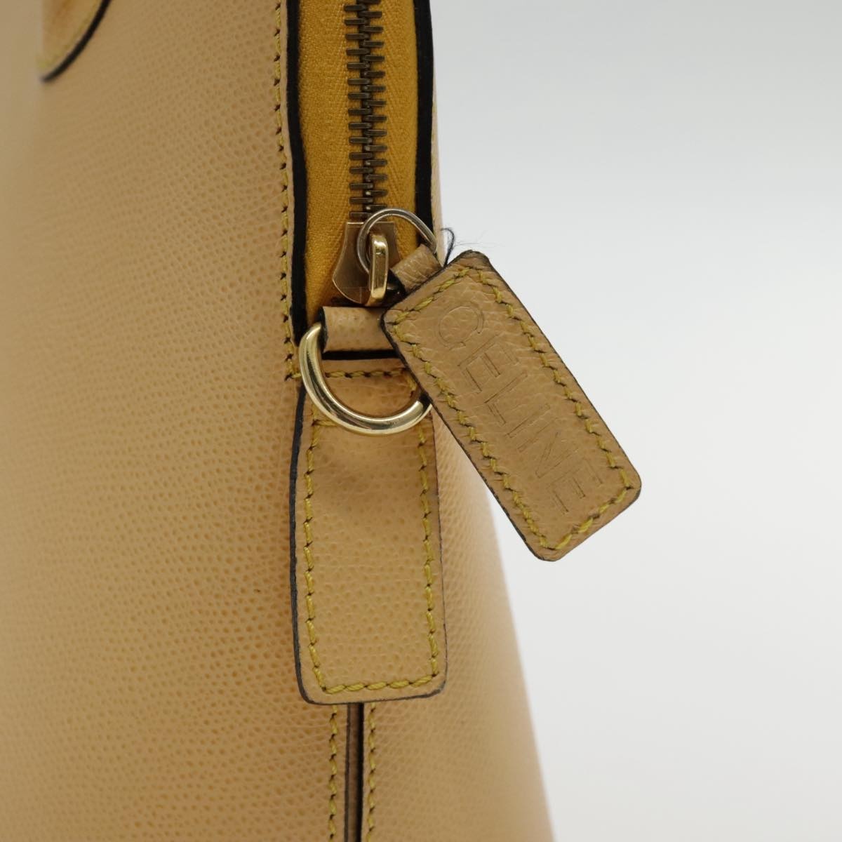 CELINE Hand Bag Leather Yellow Gold - 10