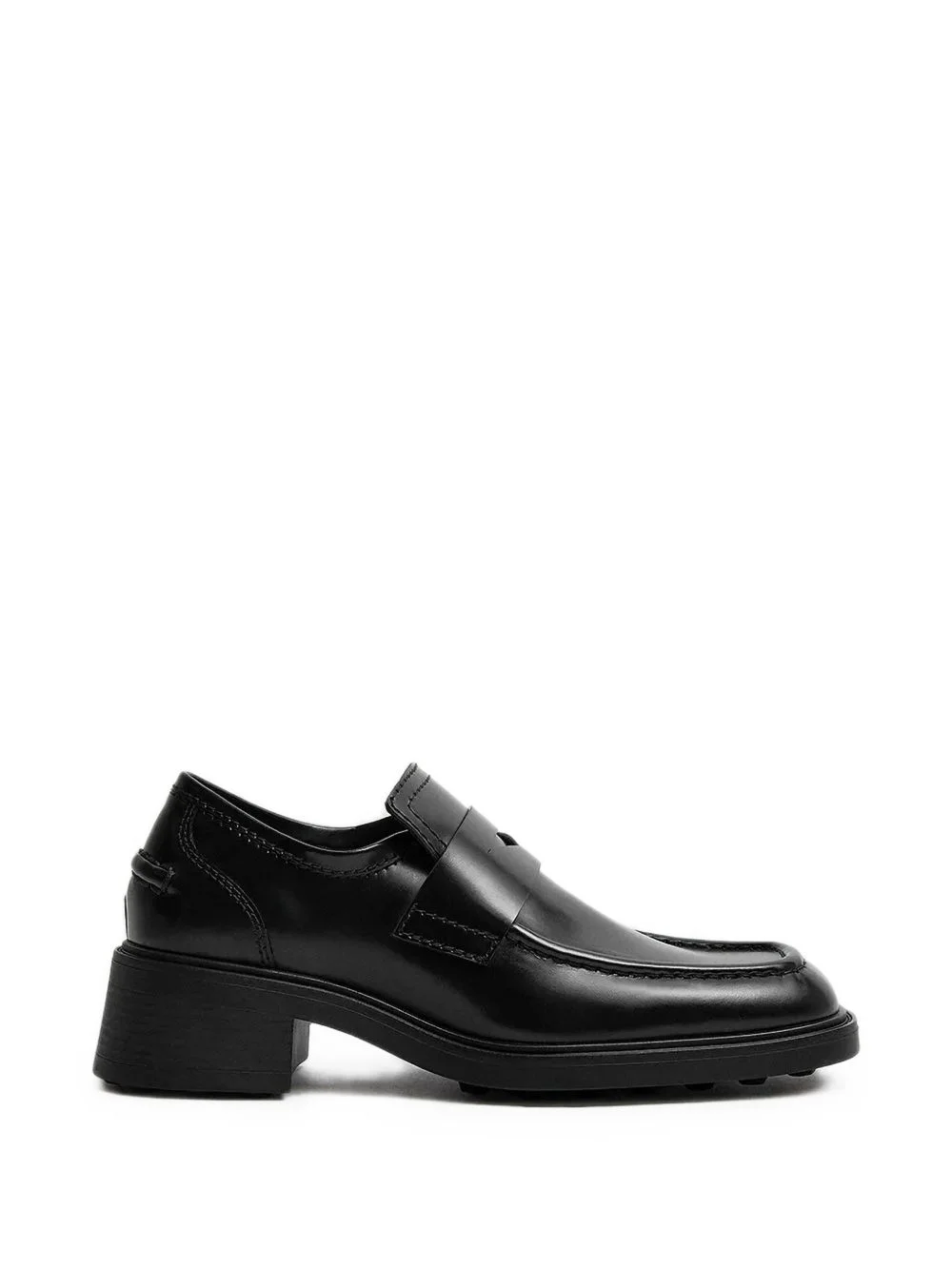 Amelia square-toe block-heel loafers - 1