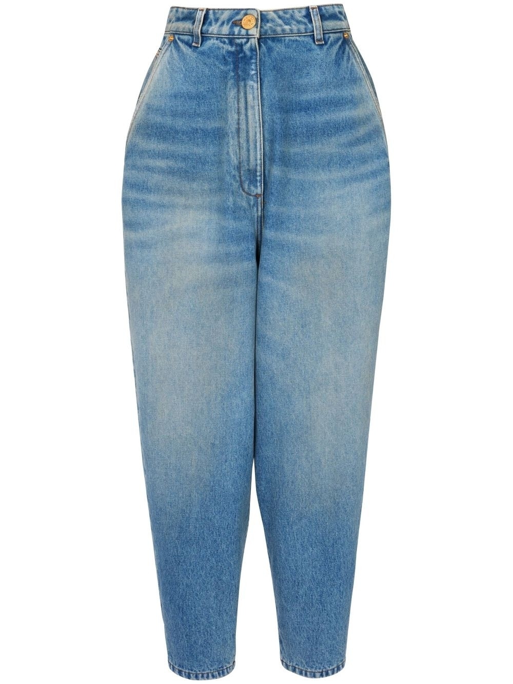 high-waisted tapered jeans - 1