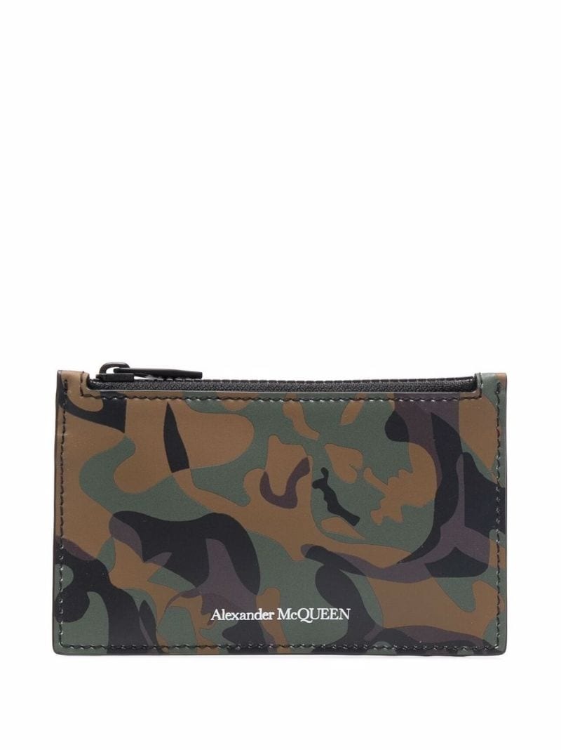 camouflage print cardholder - 1