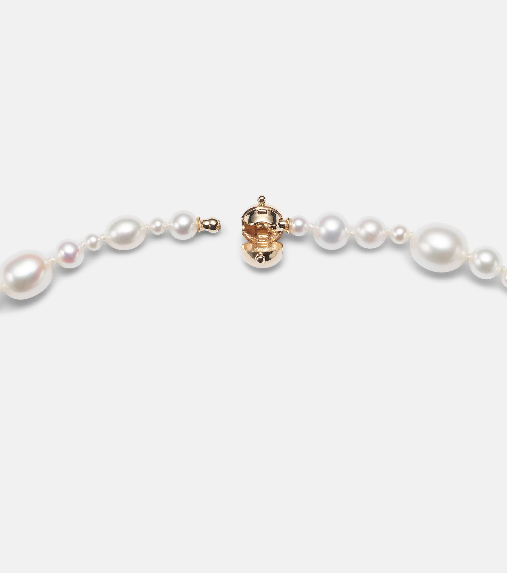 Amis Peggy 14kt gold necklace with freshwater pearls - 6
