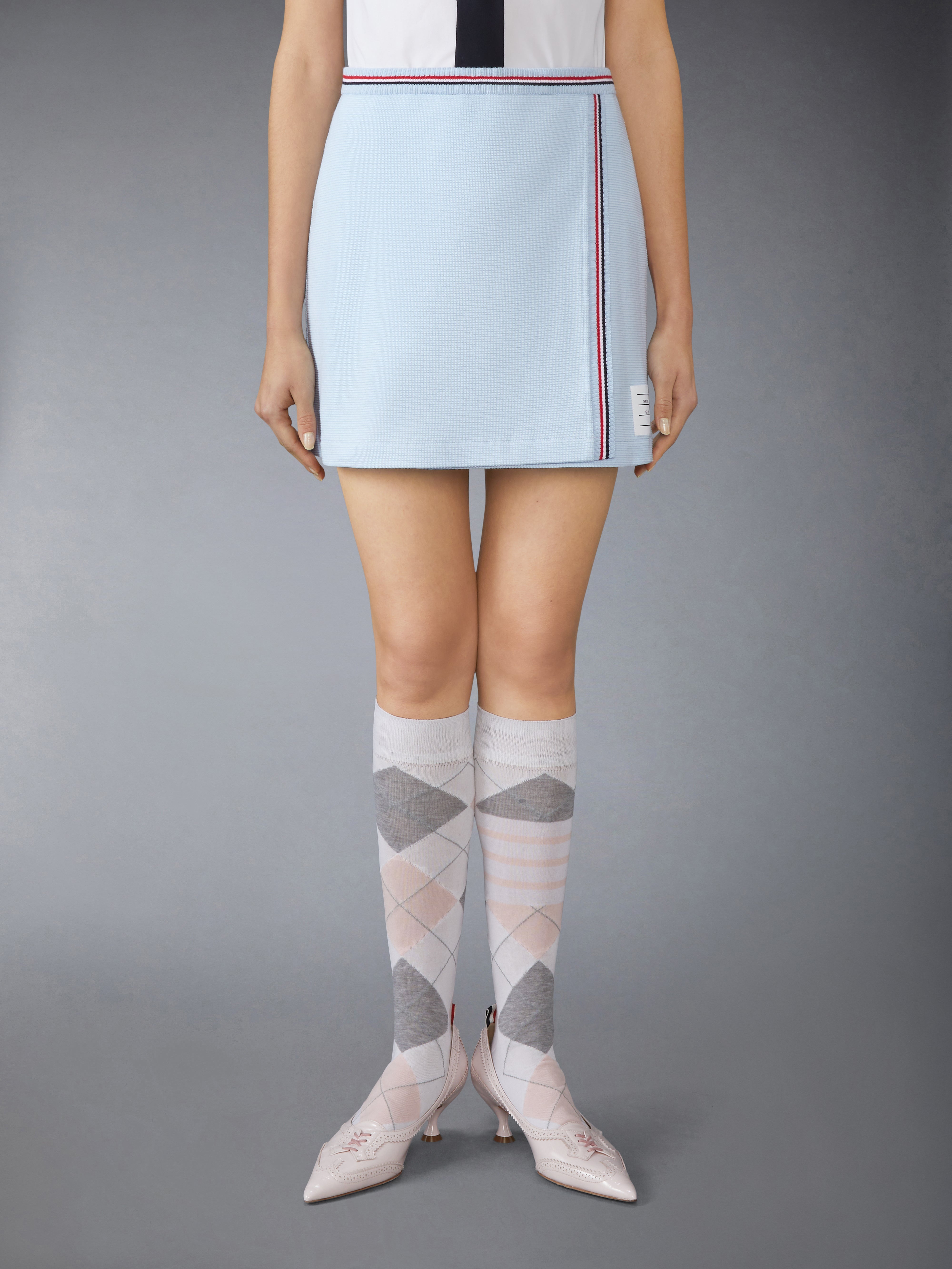 COTTON WAFFLE MINI WRAP SKIRT - 2