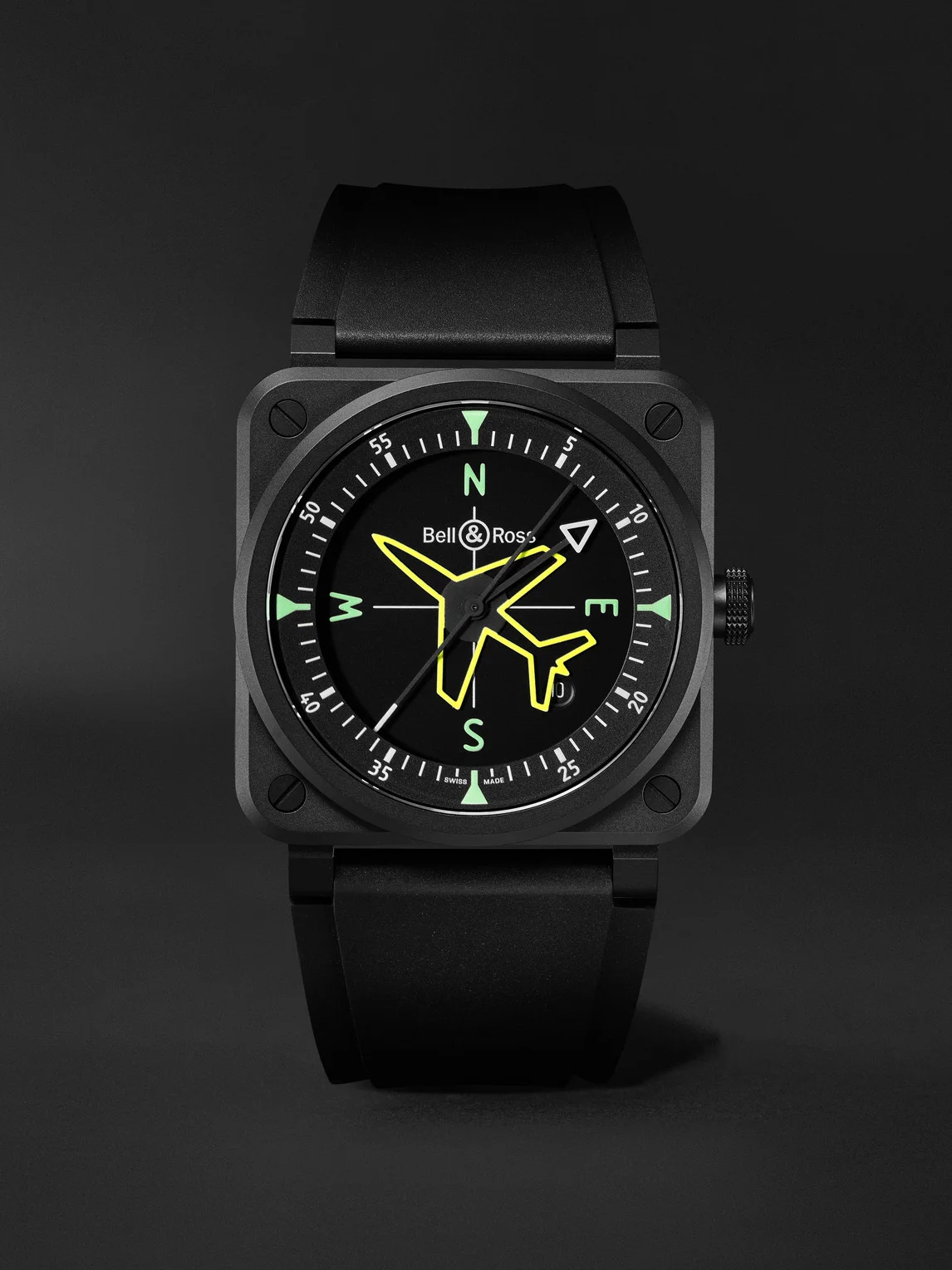 BR 03 Gyrocompass Limited Edition Automatic Ceramic Watch, Ref. BR03A-CPS-CE/SRB - 1