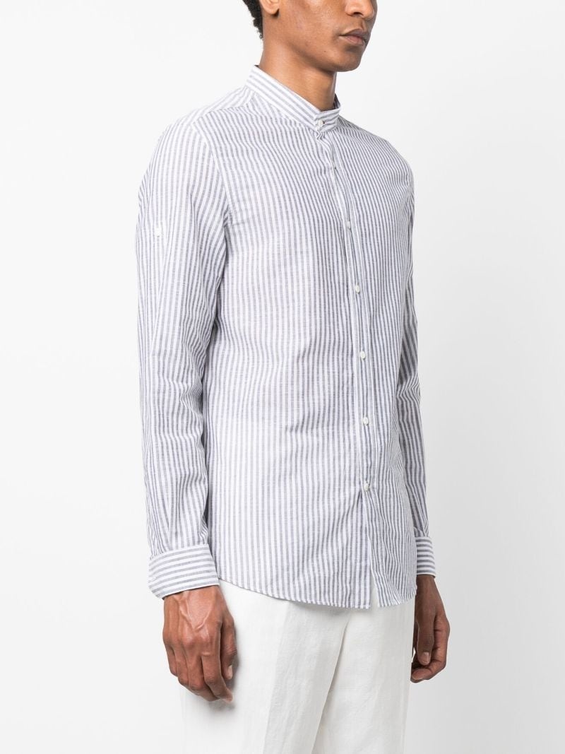 long-sleeve striped buttoned shirt - 3