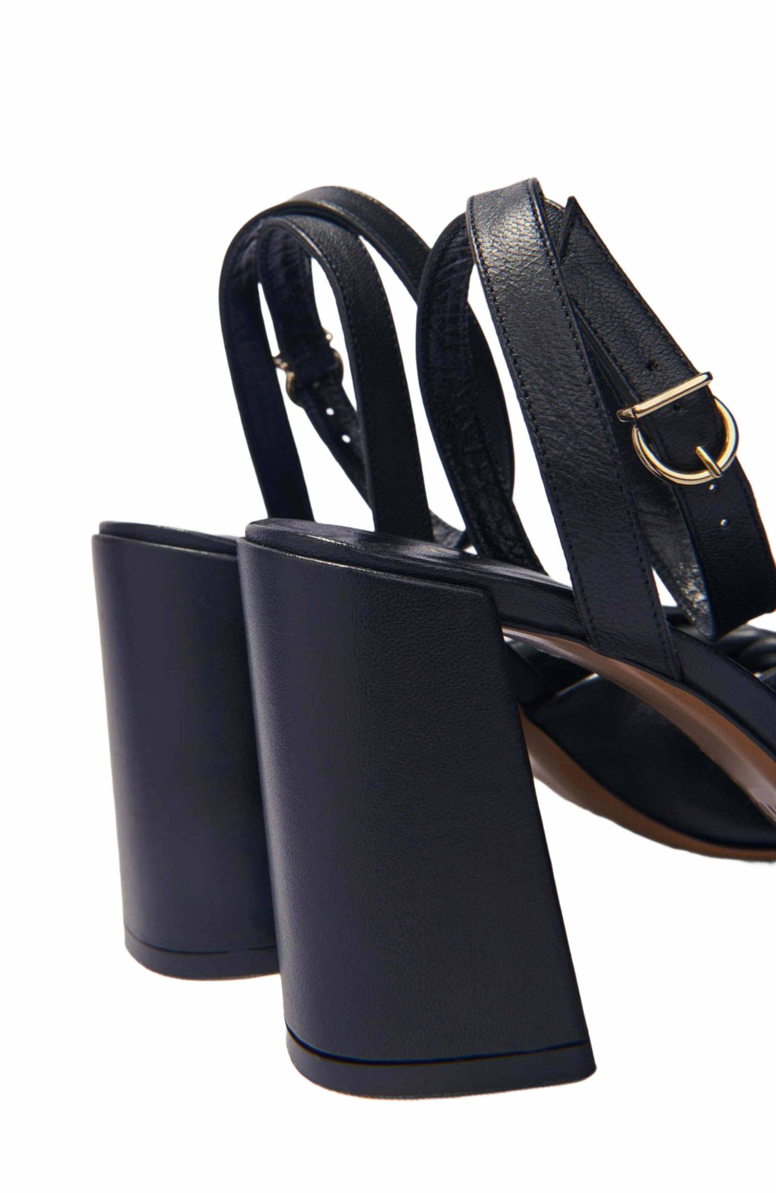 maje Plain leather sandals with heels in Black at Nordstrom - 4