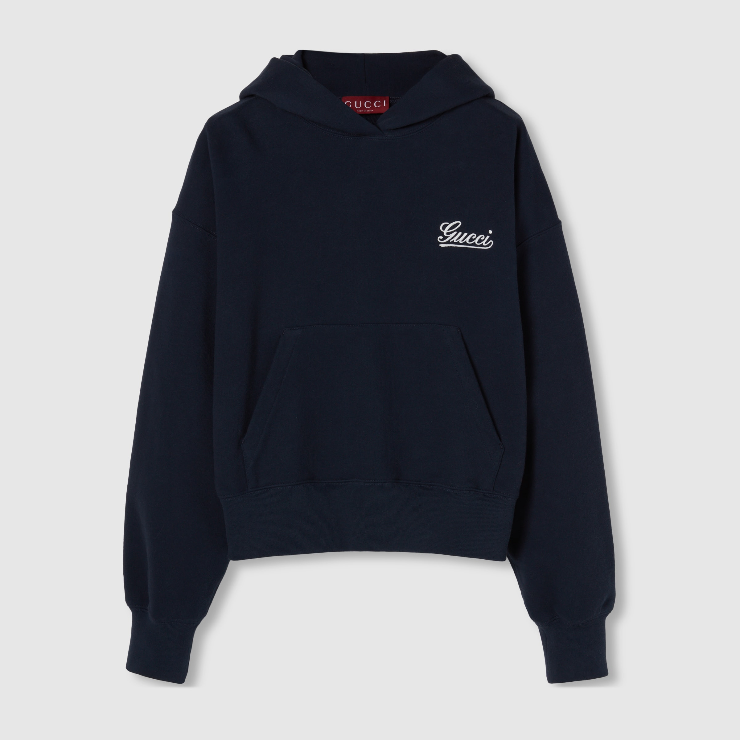Cotton jersey hooded sweatshirt - 1