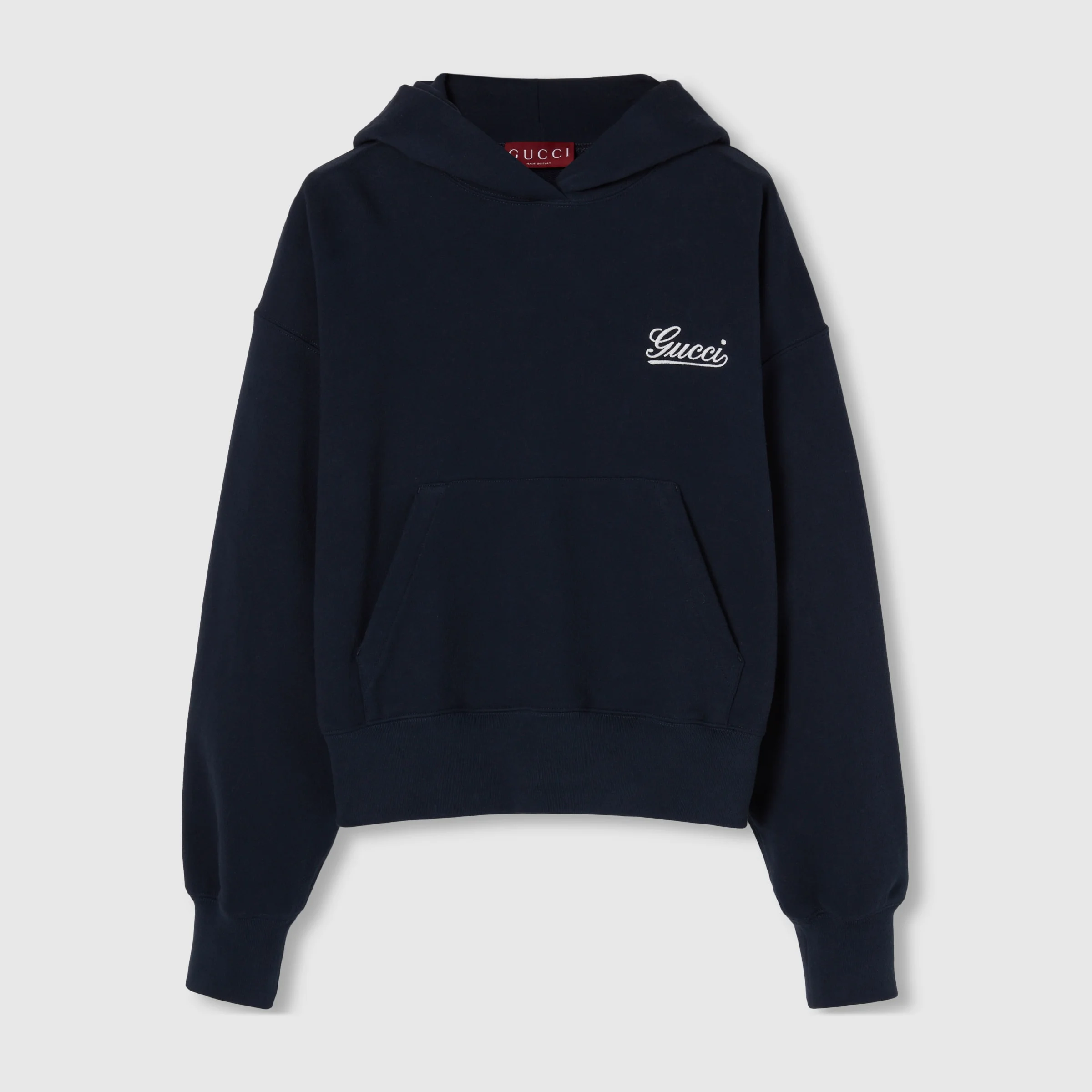 Cotton jersey hooded sweatshirt - 1