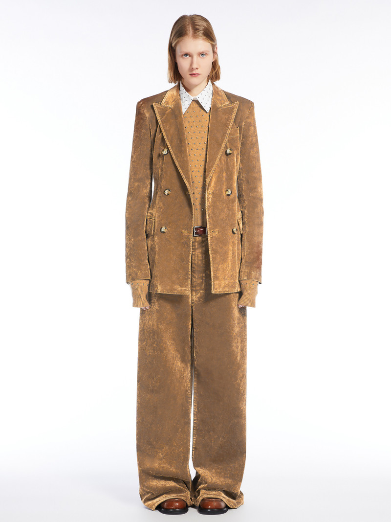 Sportmax SPOLETO Flocked denim blazer outlook