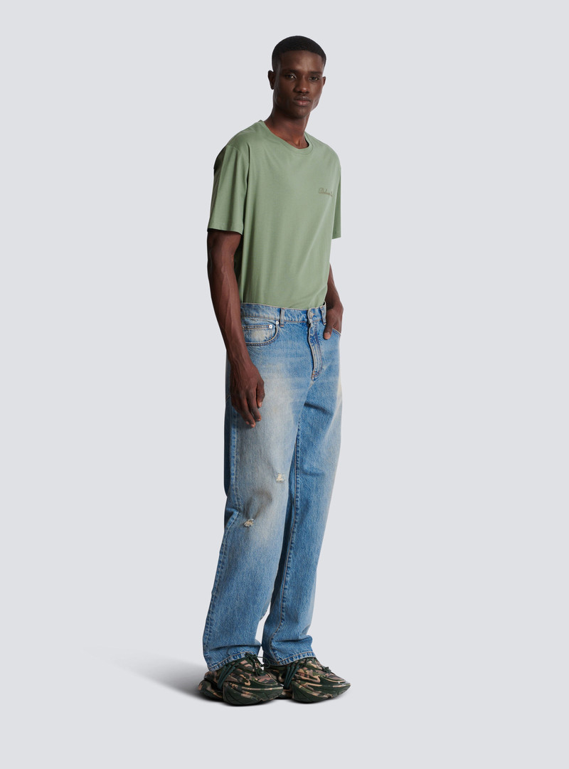 Loose-fit blue denim jeans 3