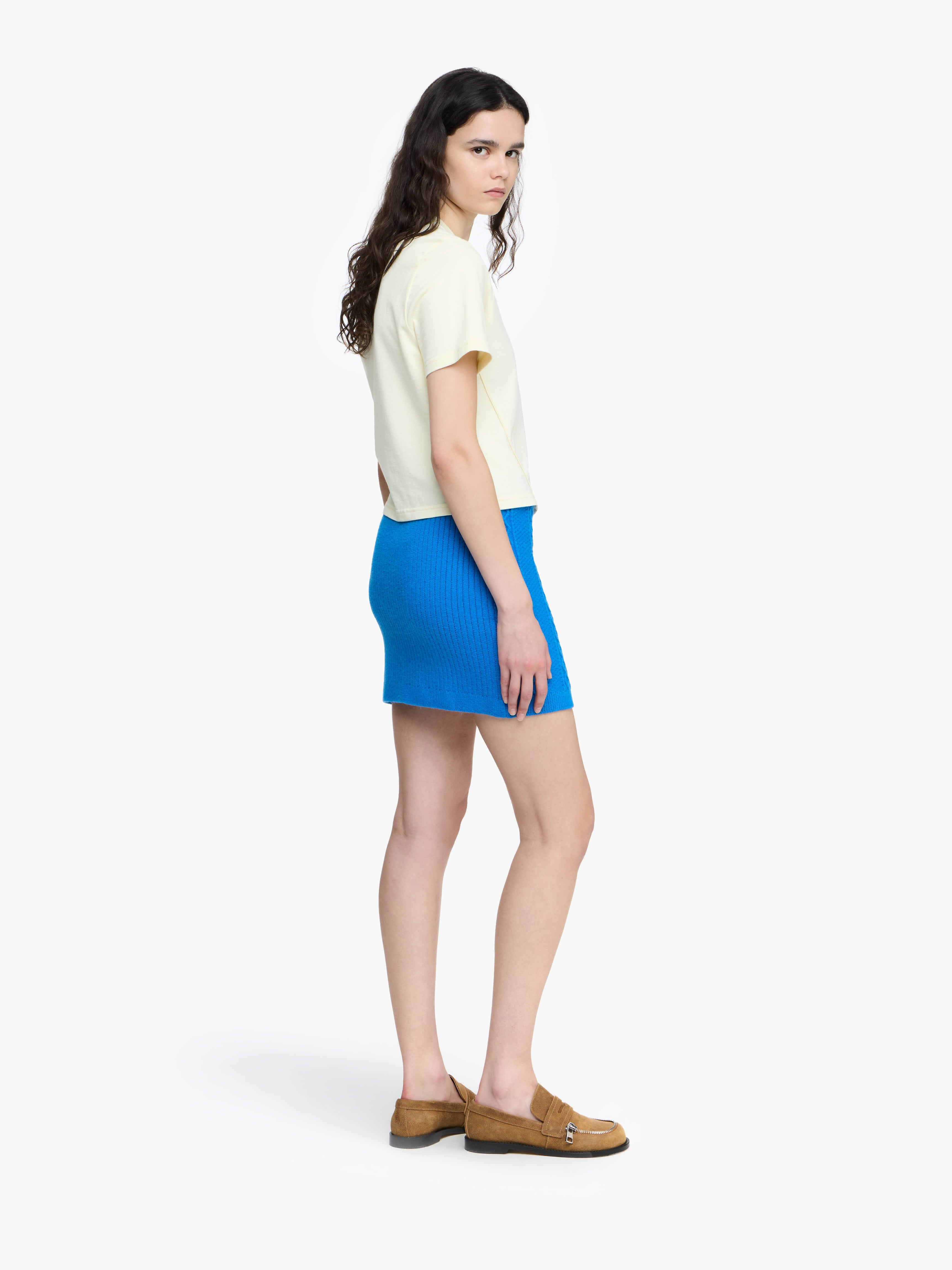 CABLE KNIT MINI SKIRT - 3
