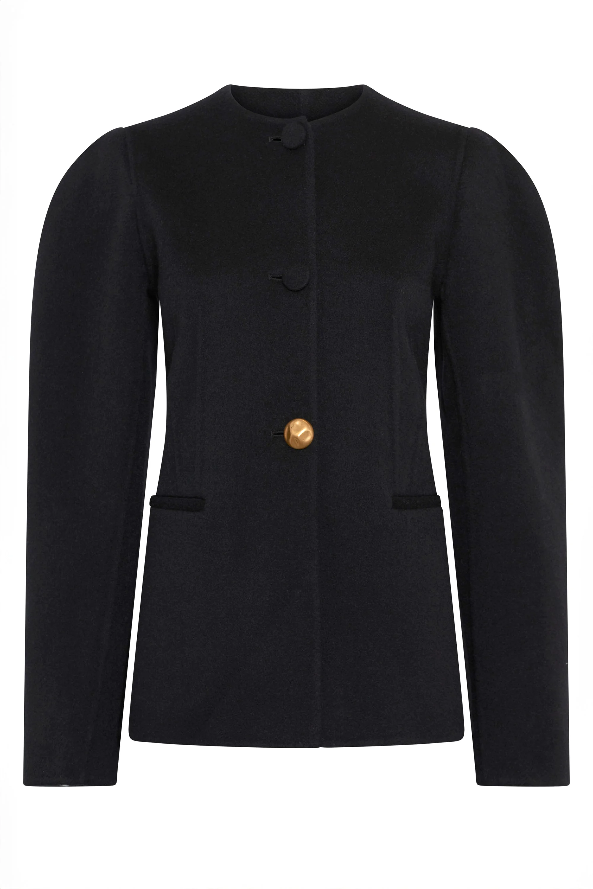 Daelan Jacket in Black Double-face Recycled Cashmere - 1