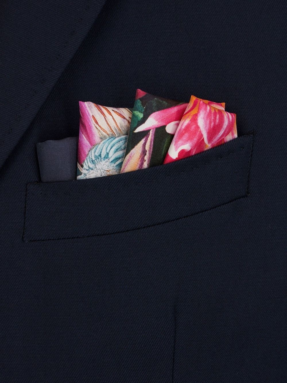 floral-print pocket square - 2