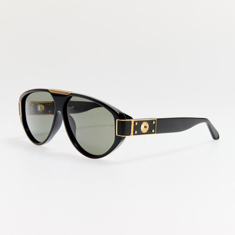 LINDA FARROW Rowan Sunglasses in Black outlook