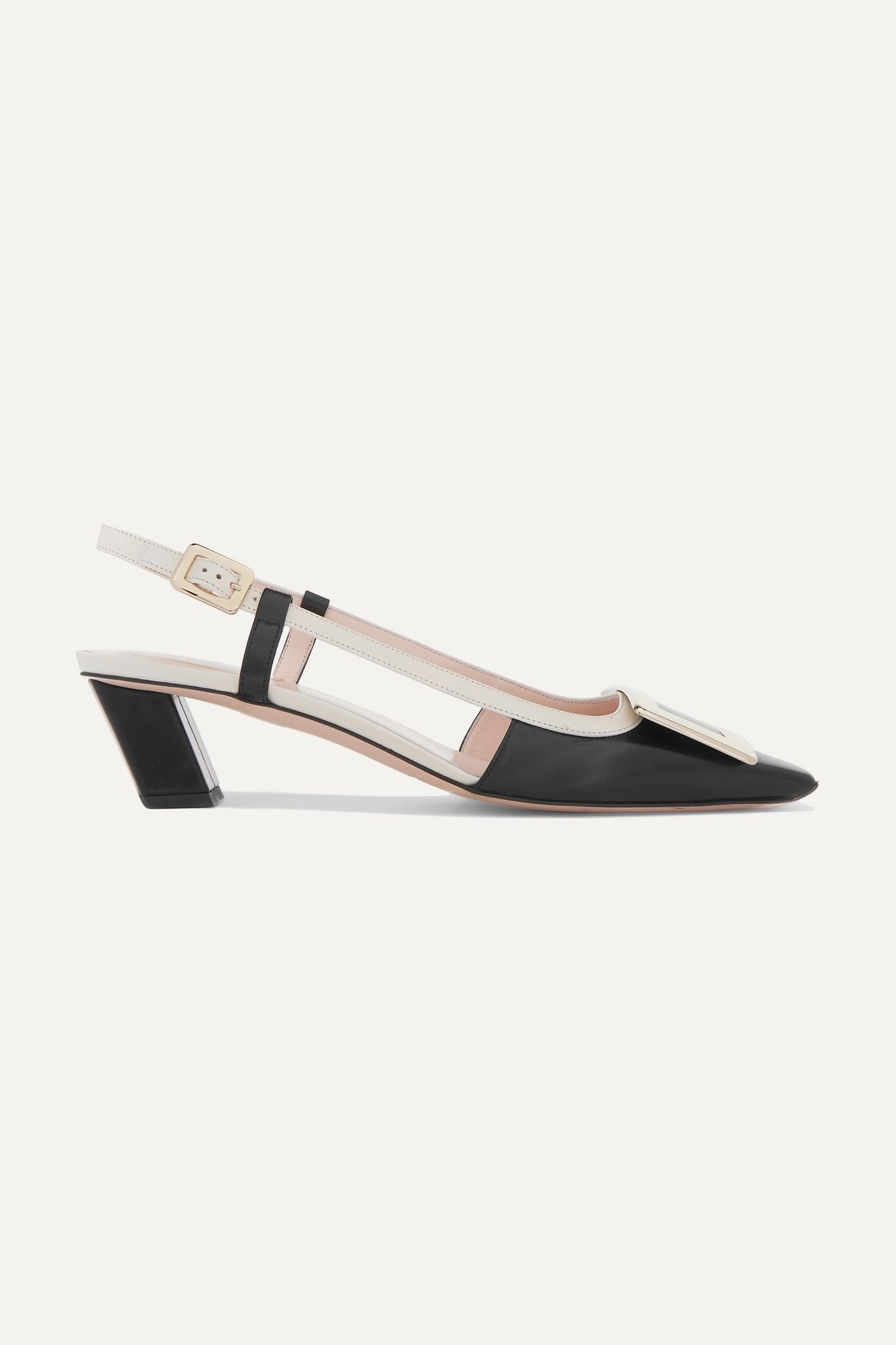 Belle Vivier two-tone leather slingback pumps - 1