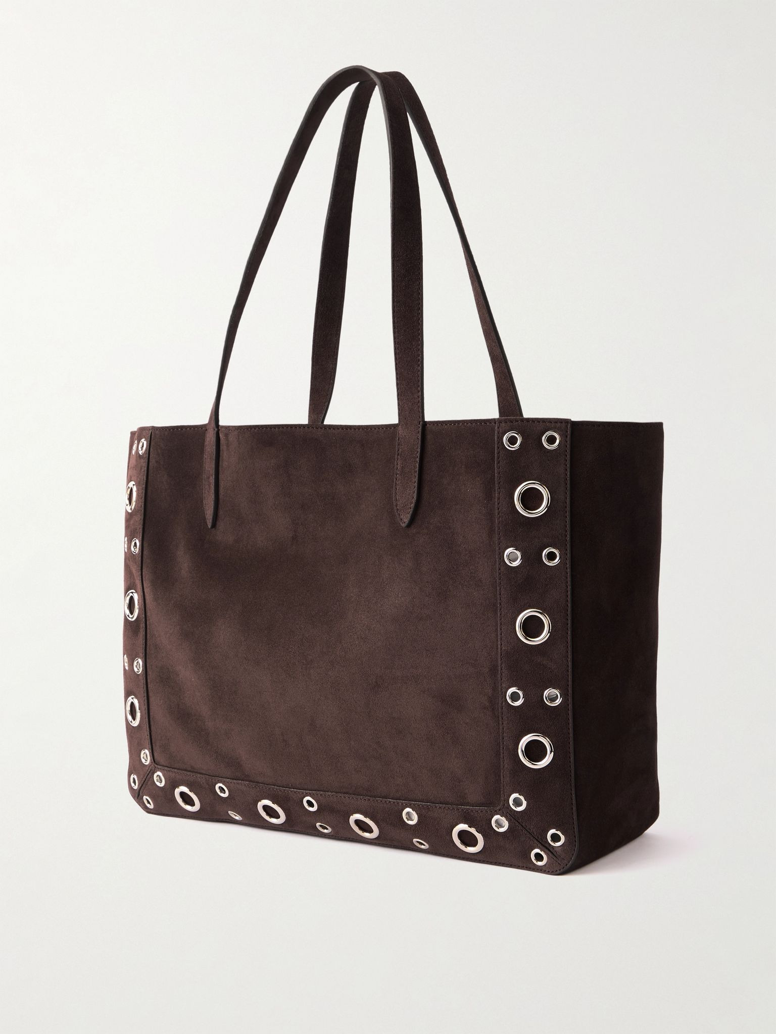 Nellcôte Embelished Suede Tote Bag Dark brown - 3