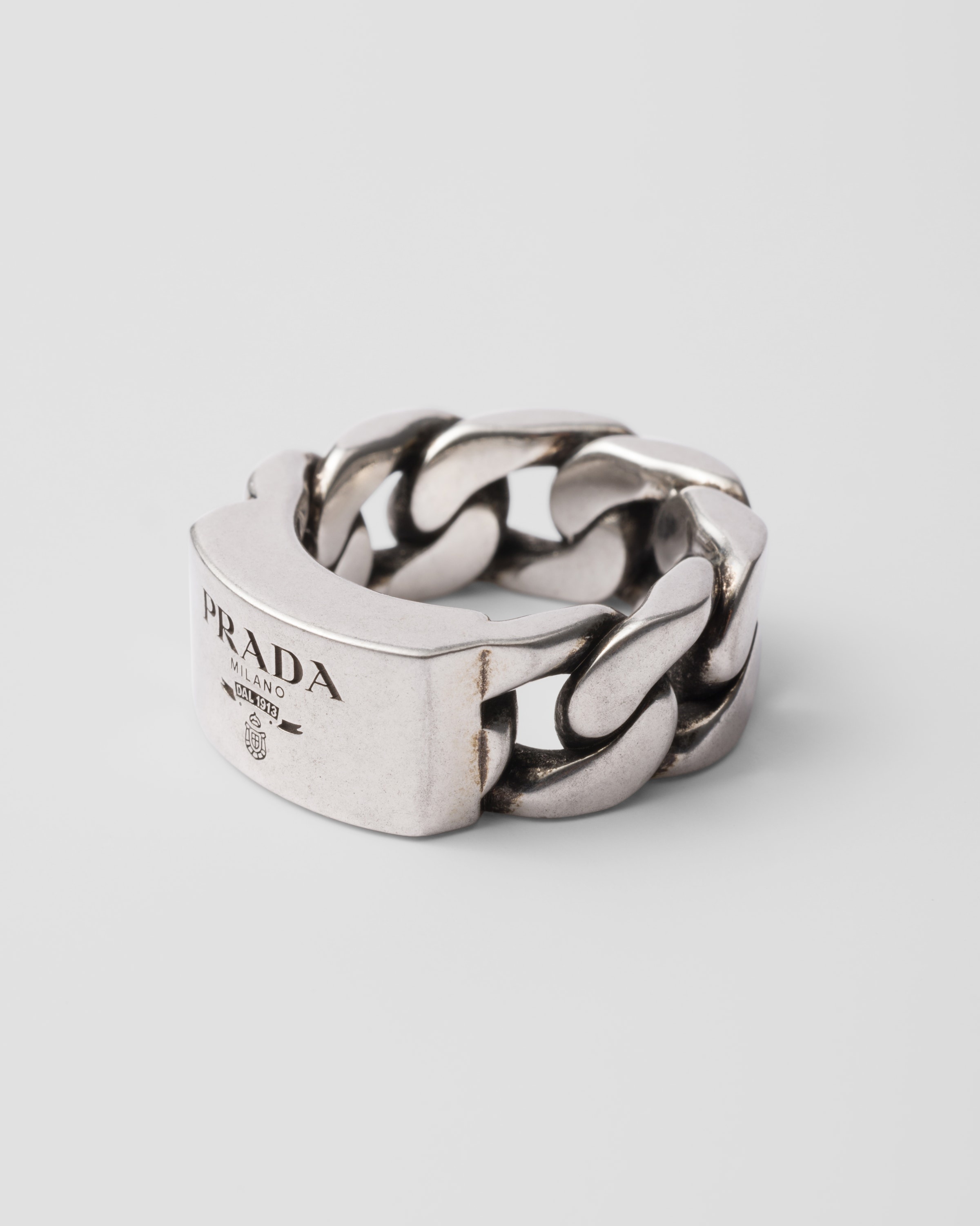 Silver chain ring - 2