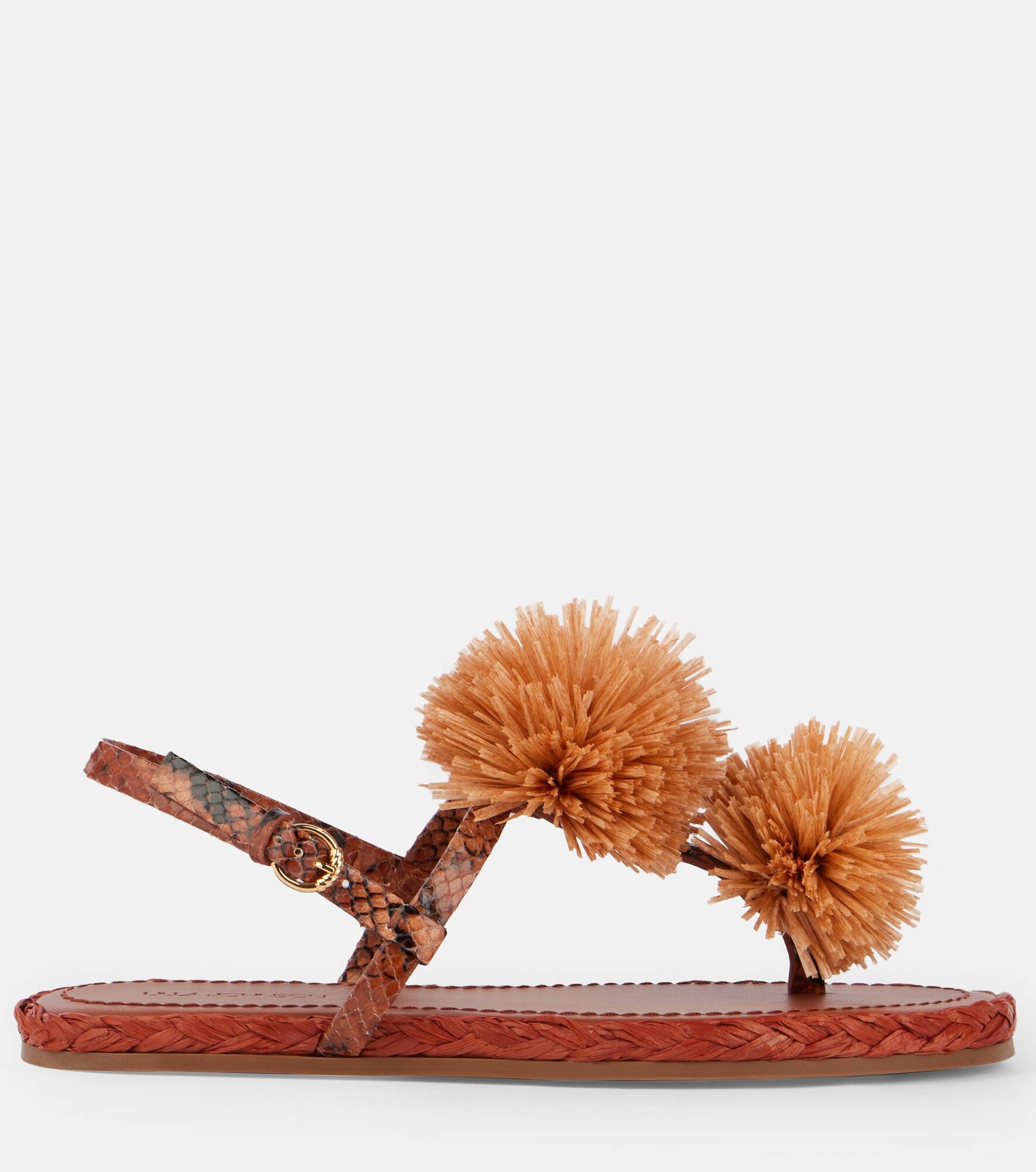 Ingrid leather-trimmed espadrilles - 4