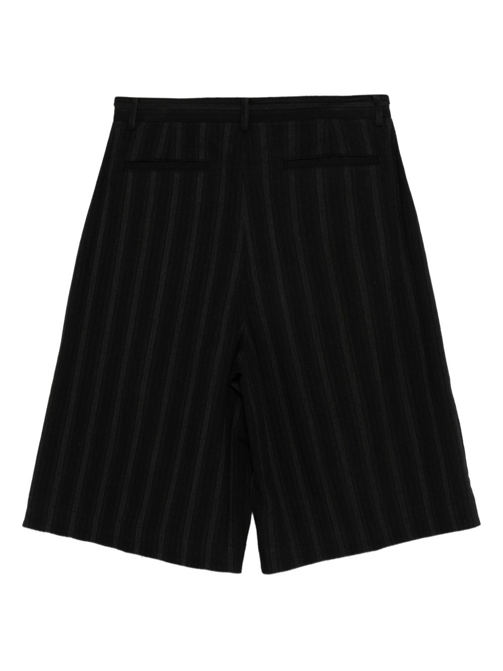 pinstriped pleated shorts - 2