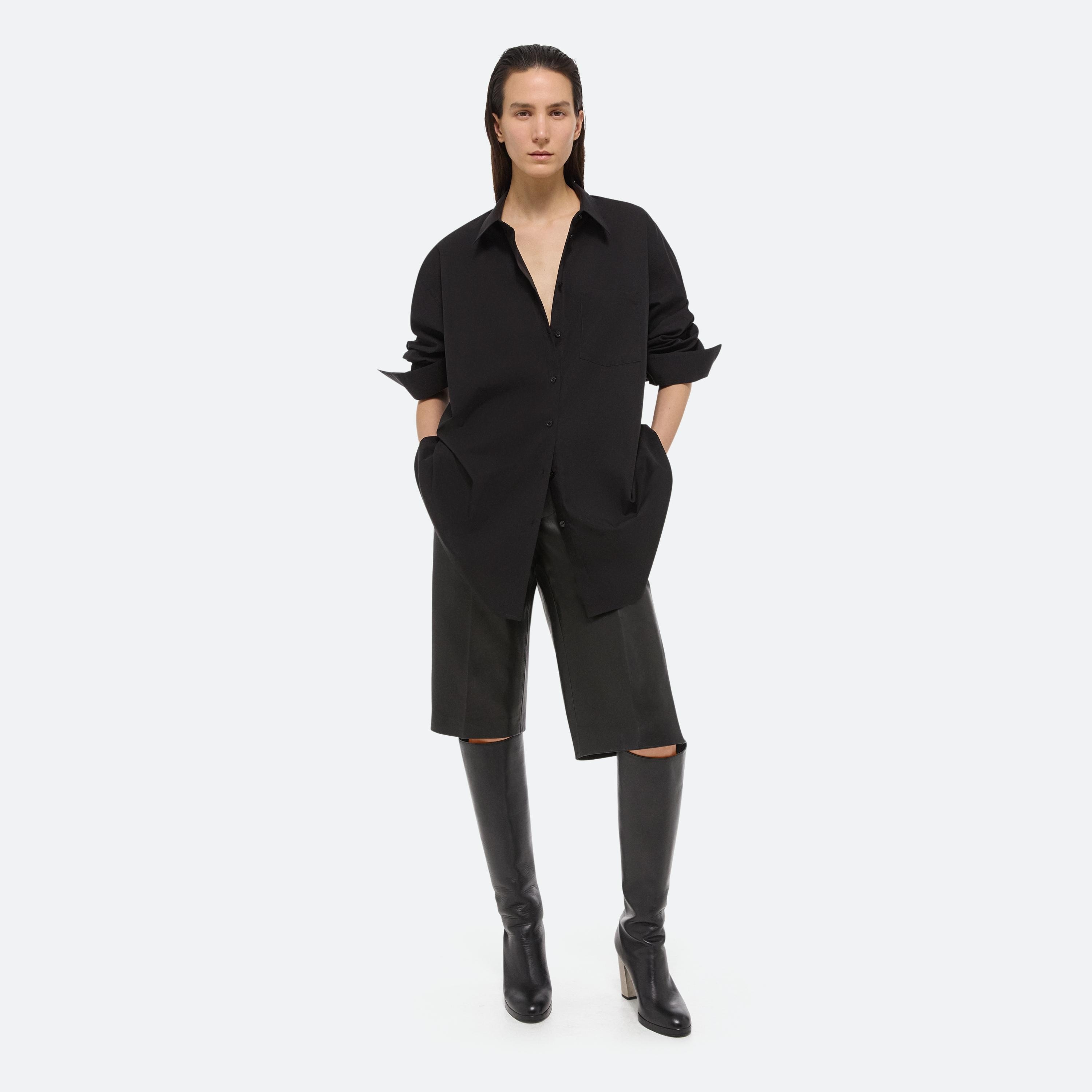 OVERSIZED SHIRT SOFT BROAD POPLIN - 2