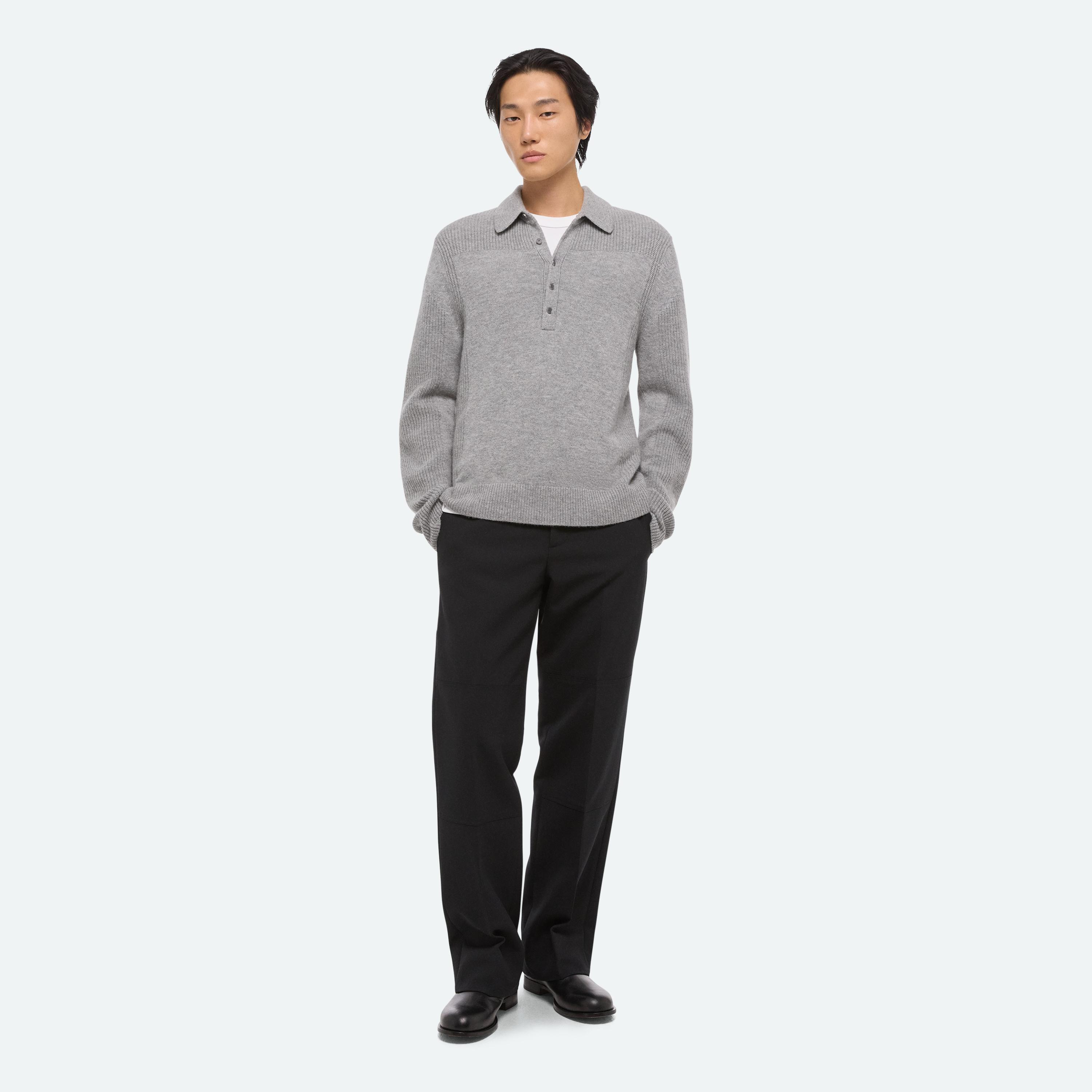 BLOCK POLO SWEATER - 2