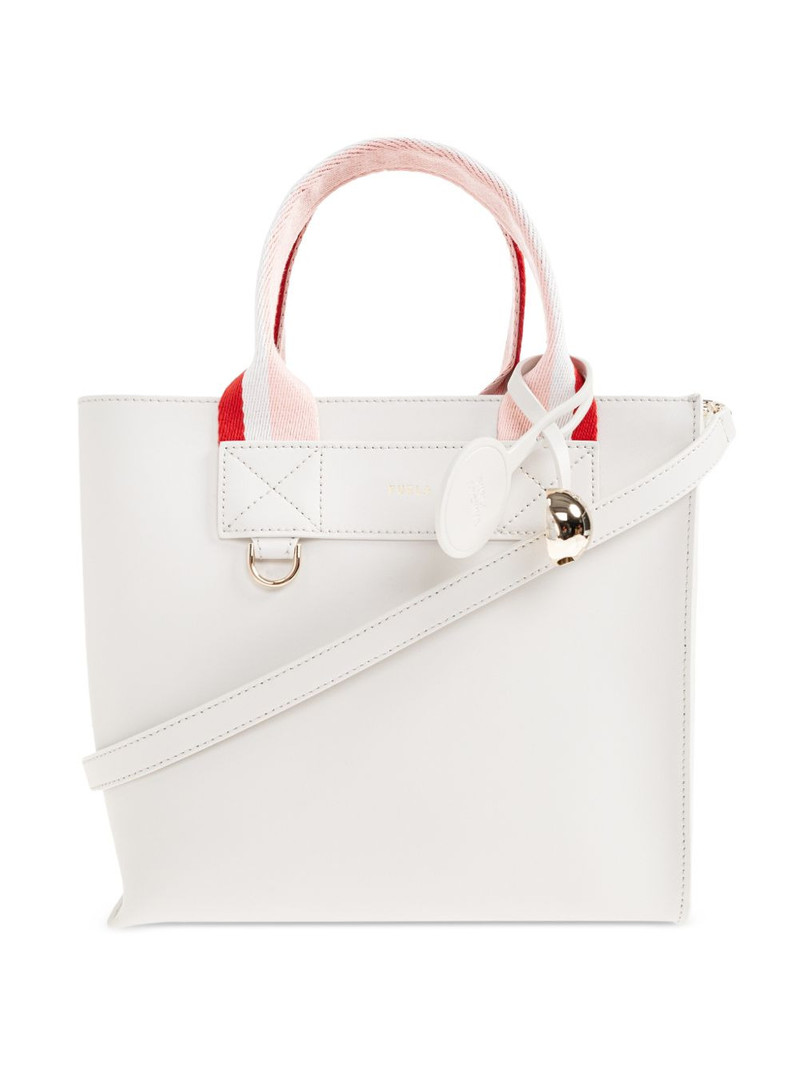 striped handle tote bag 1