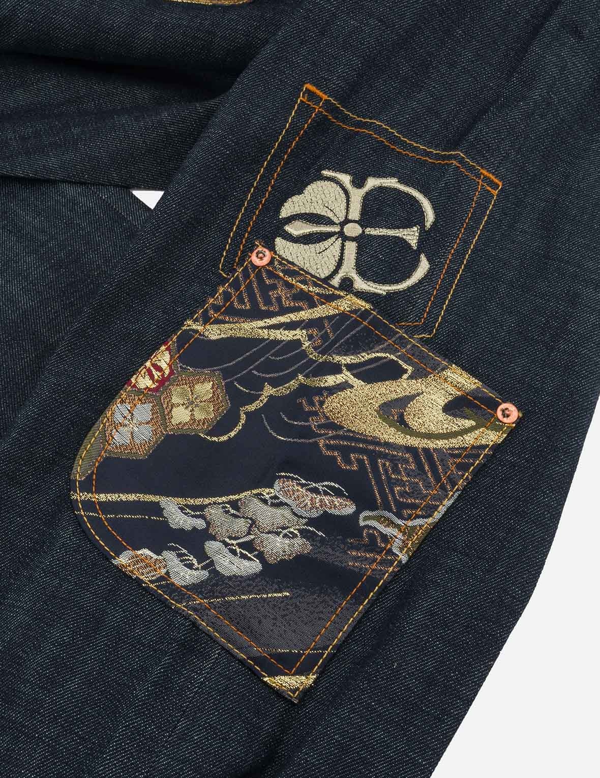 Multi-Pocket with Brocade Patch Regular Fit Jeans #2000 - 9