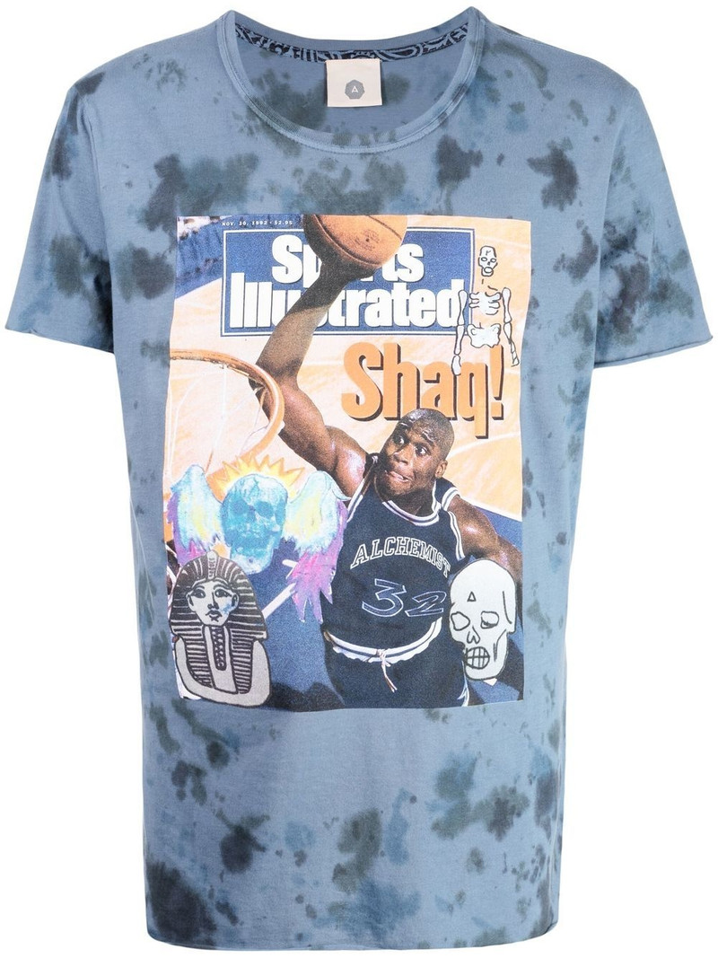 graphic print tie-dye T-shirt 1