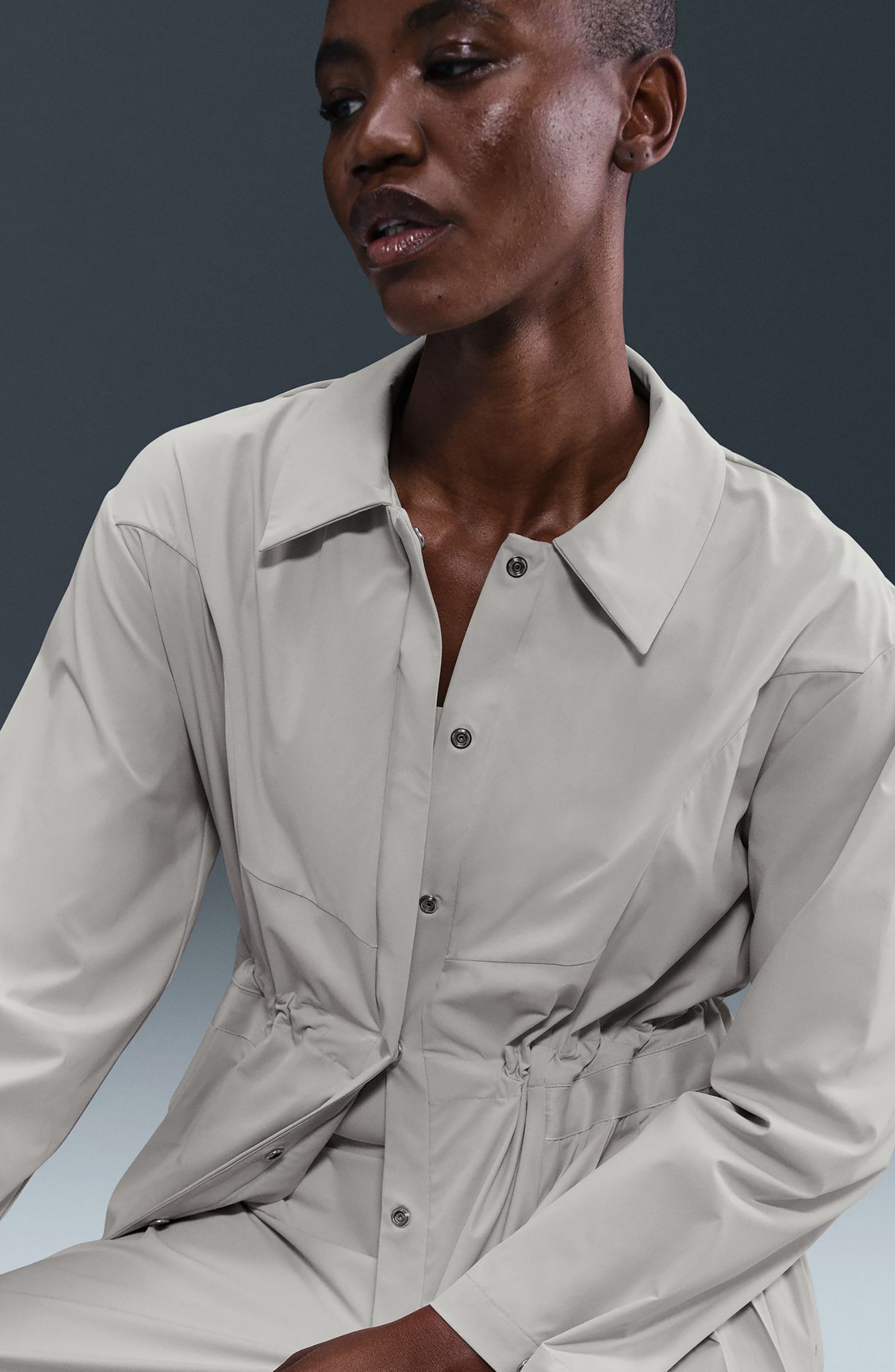 Nike 24.7 PerfectStretch Dri-FIT Trench Coat in Light Orewood Brown Light Iron at Nordstrom - 7