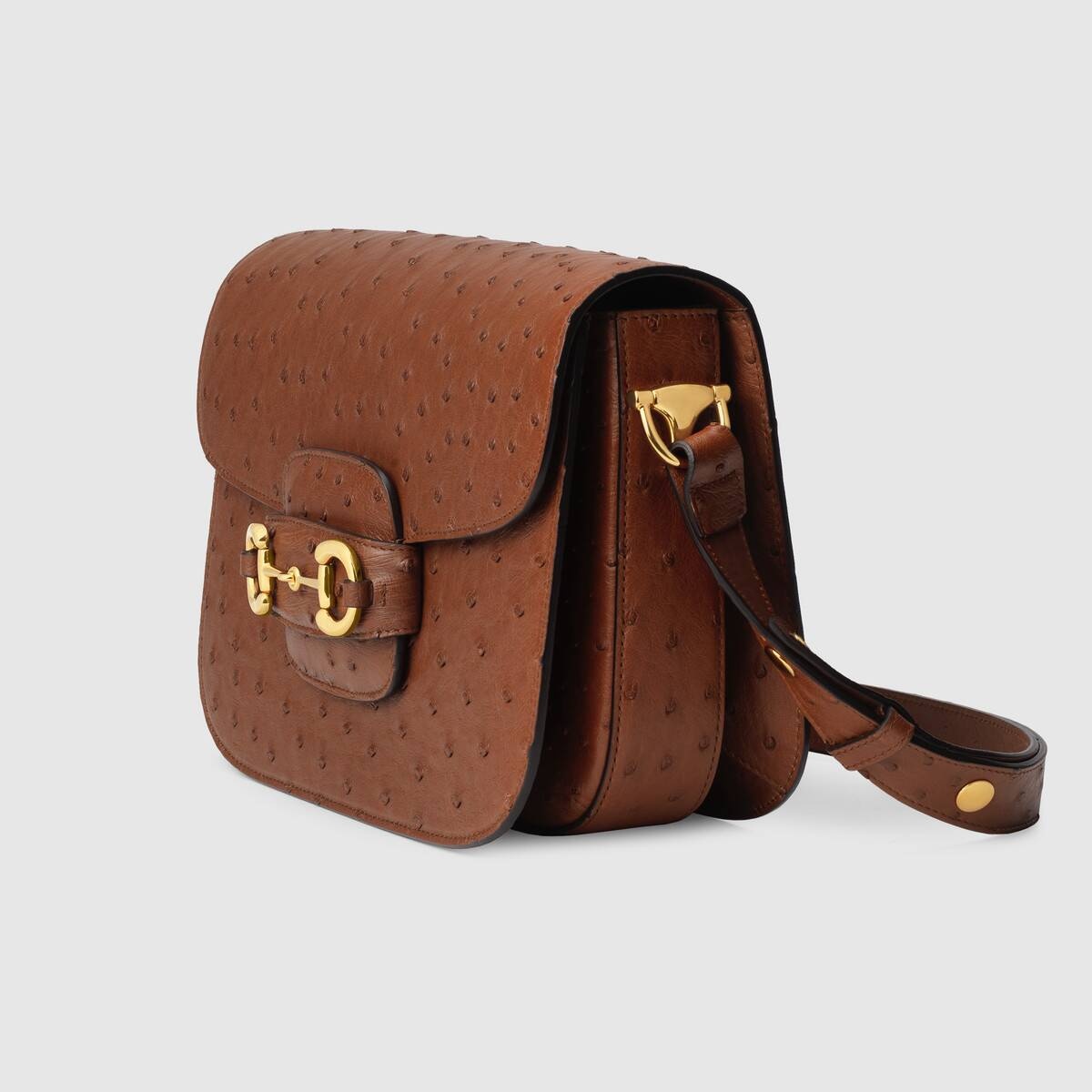 Gucci Horsebit 1955 ostrich shoulder bag - 2