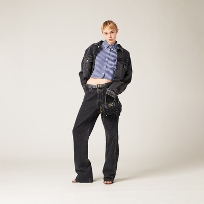Miu Miu Five-pocket black denim jeans outlook