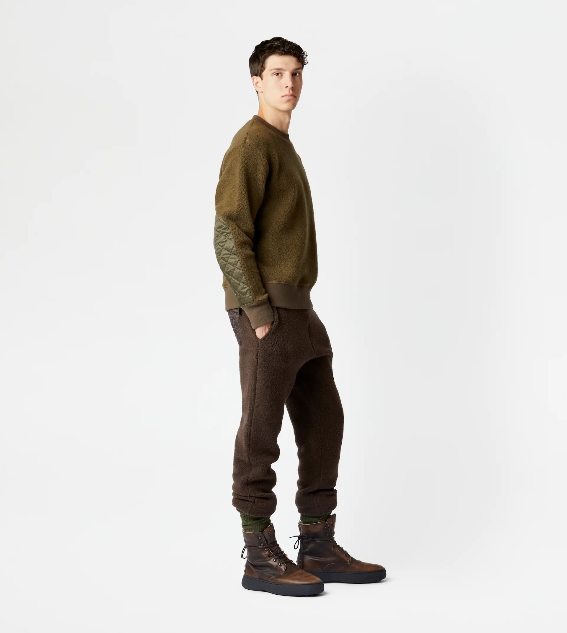 TOD'S CASHMERE BLEND SWEATSHIRT - GREEN - 4