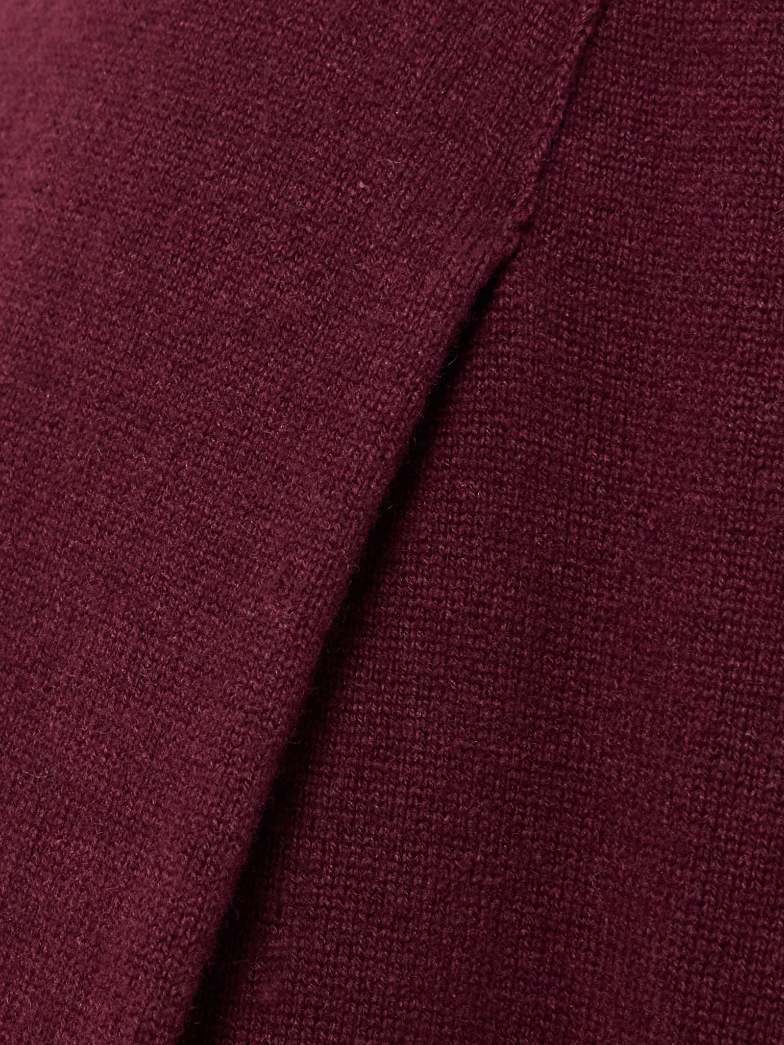 Pleated wool, cashmere and silk-blend wide-leg pants Burgundy - 4