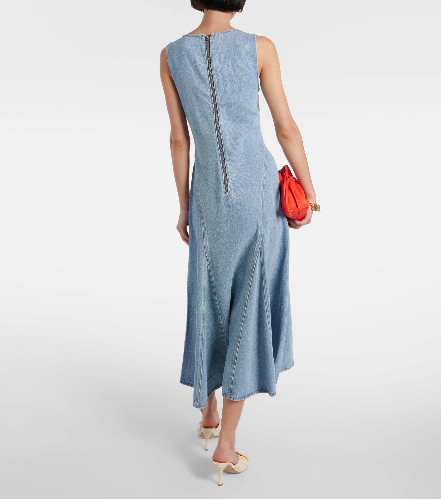 Western denim midi dress - 3