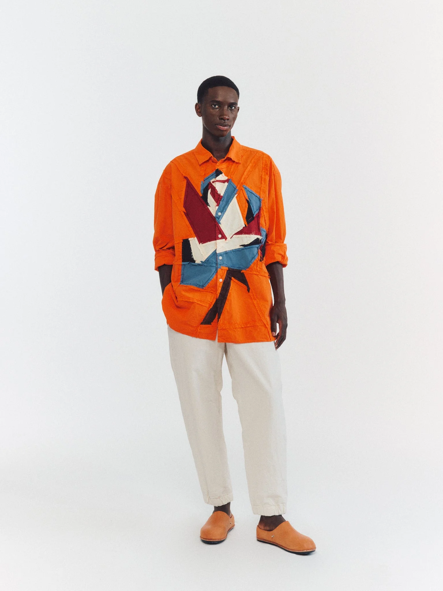 HAMNET FLOWER SHIRT - PAPER COT - ORANGE - 1
