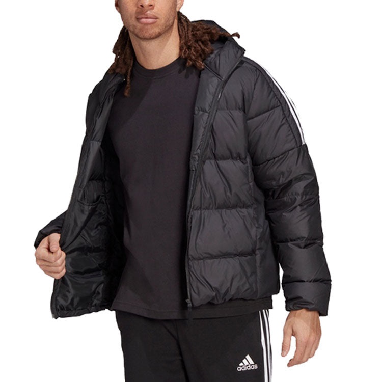 adidas Casual Sports hooded Stay Warm Down Jacket Black GT9141 - 3
