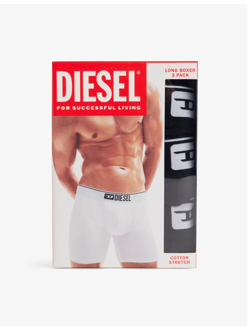 Branded-Waistband Pack of Three Stretch-Cotton Boxers - 2