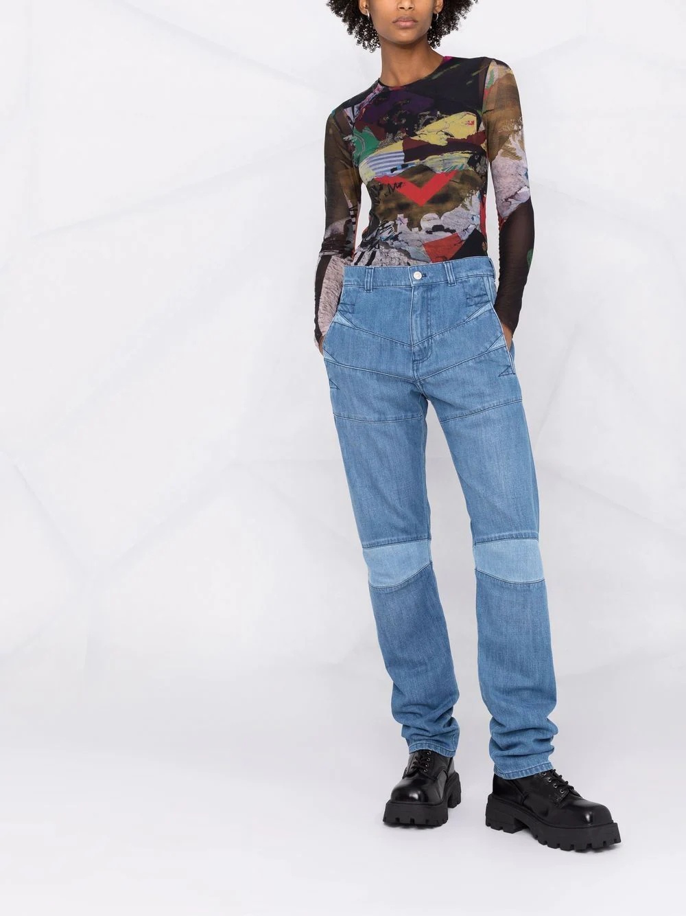 high-rise straight jeans - 2
