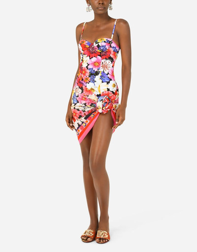 Dolce & Gabbana Garden-print one-piece balconette swimsuit outlook