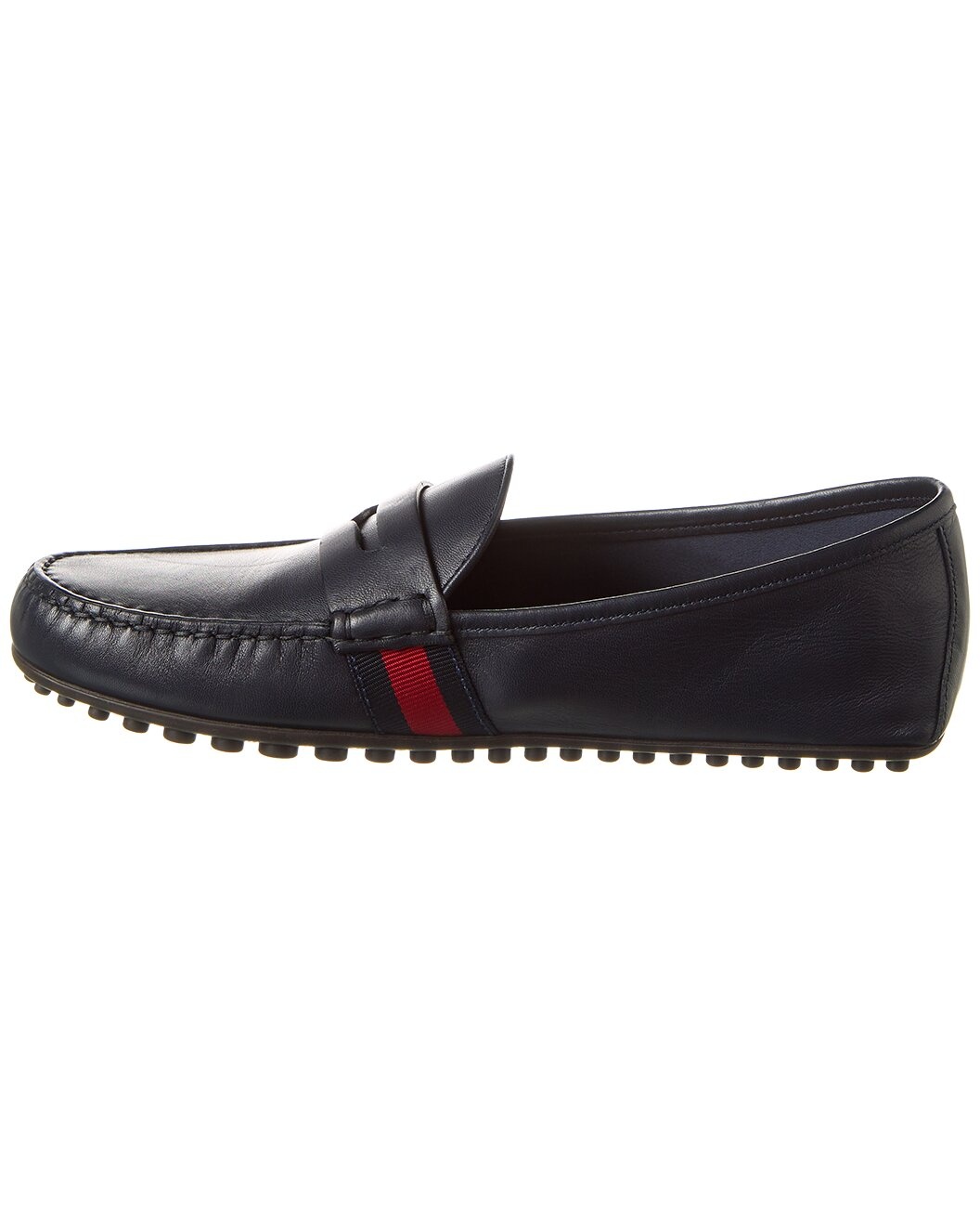 Gucci Web Leather Driver - 2