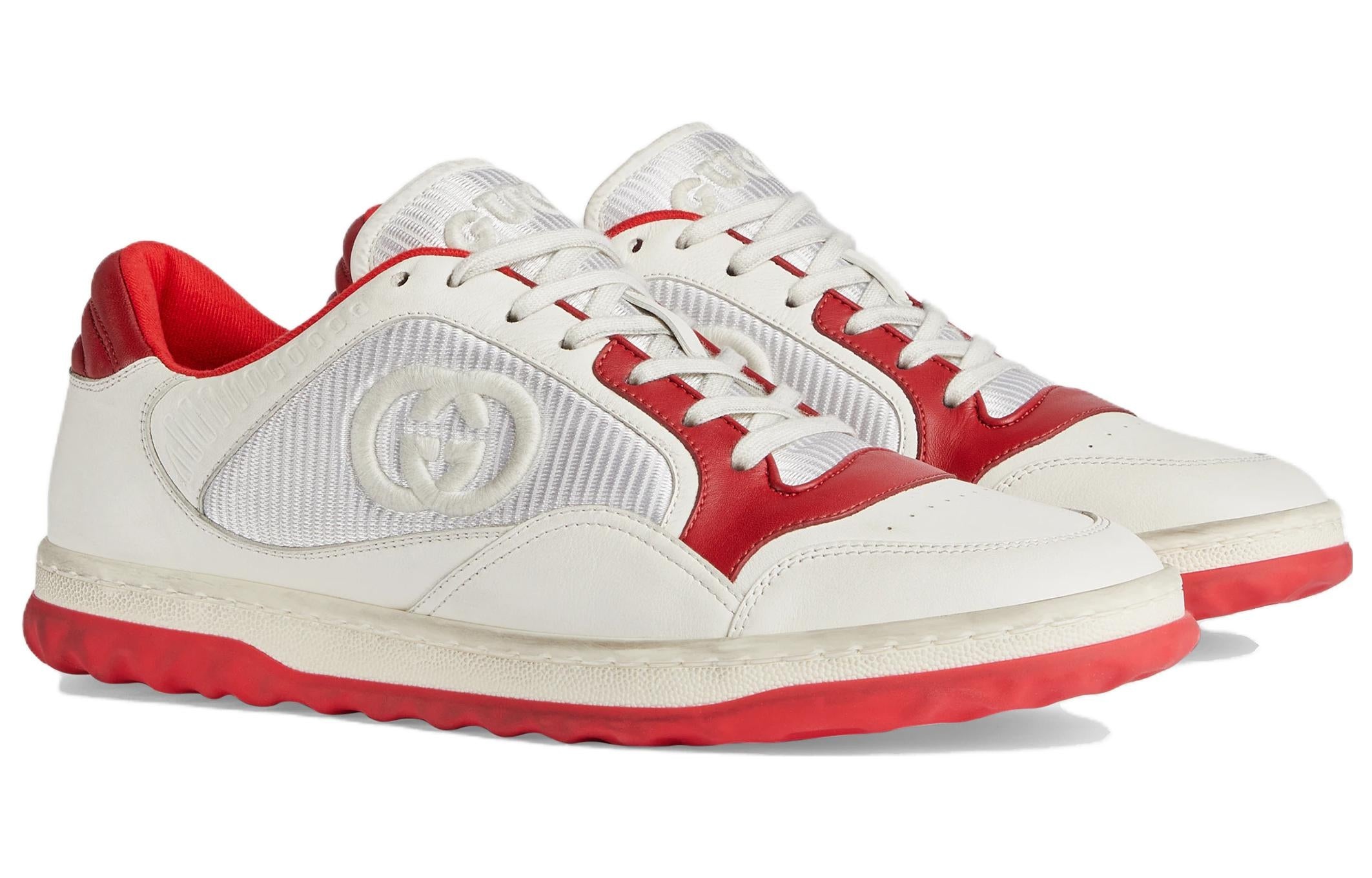 Gucci Mac80 Embroidered Sneakers 'White Red' 749896-AAB79-9150 - 2