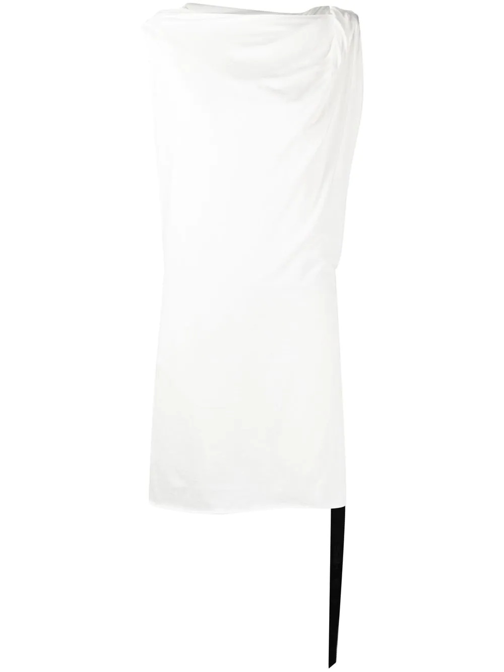 draped cotton mini dress - 1