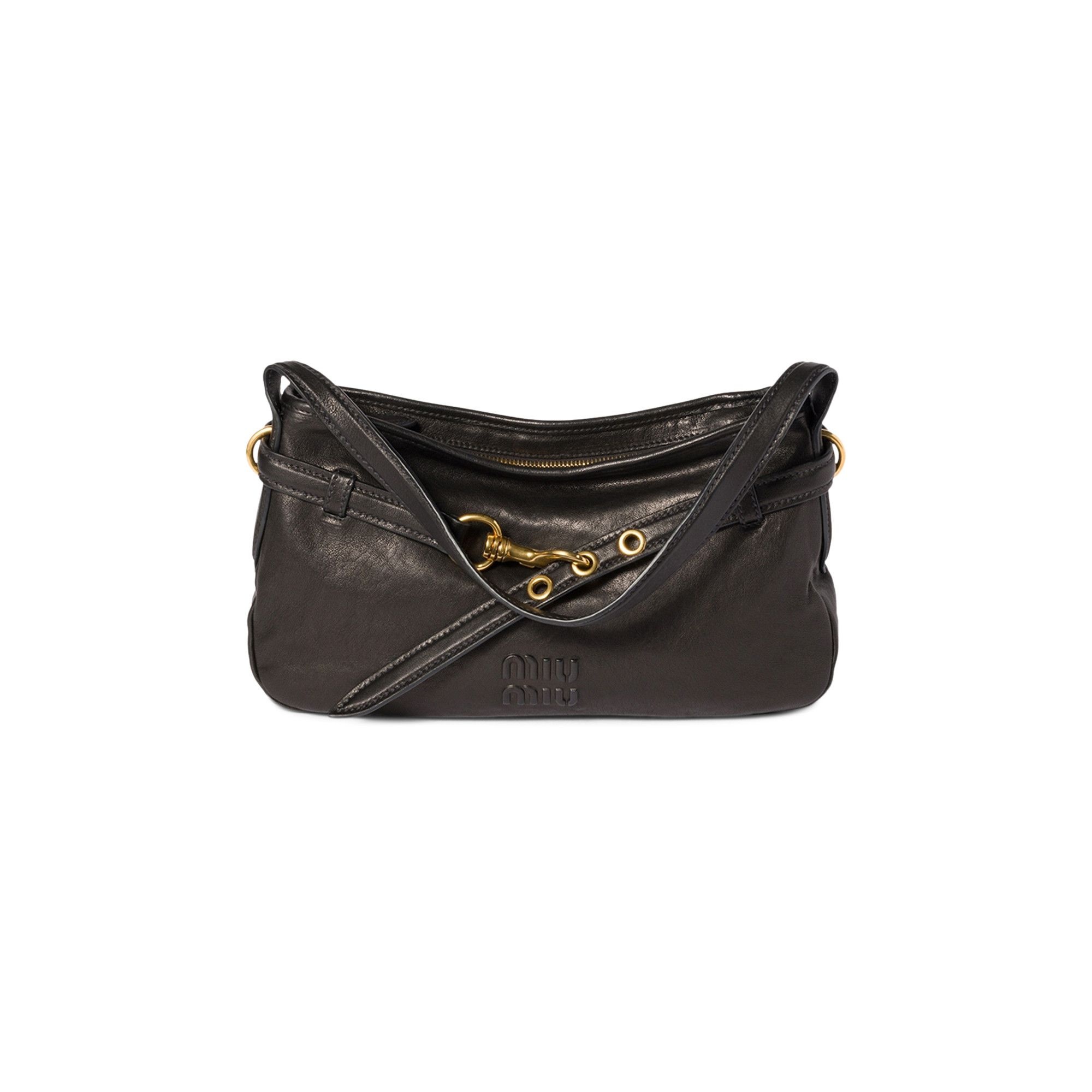 Miu Miu Aventure Nappa Leather Bag 'Black' - 1