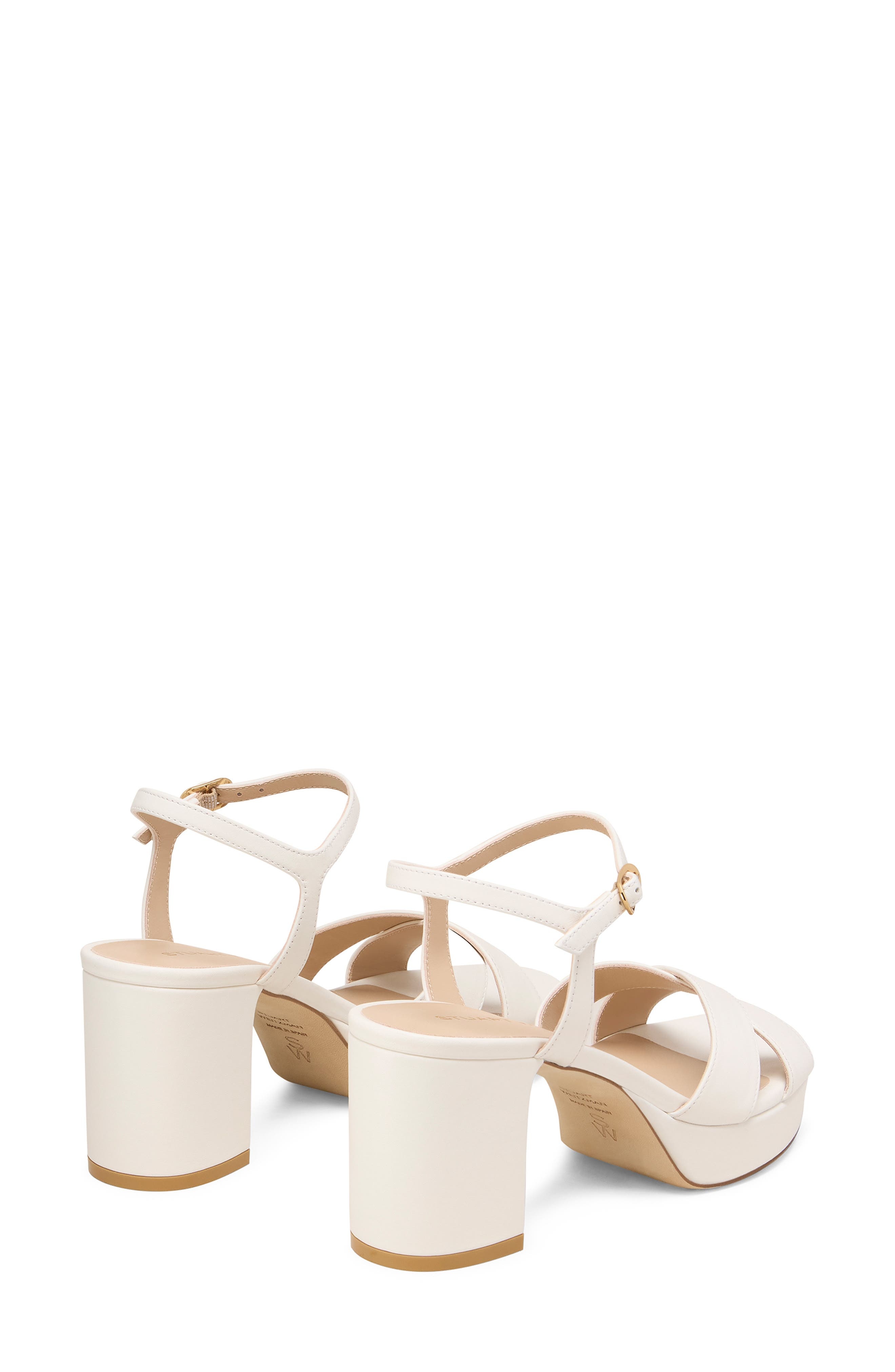 Stuart Weitzman Dayna Ankle Strap Platform Sandal in Cream at Nordstrom - 2